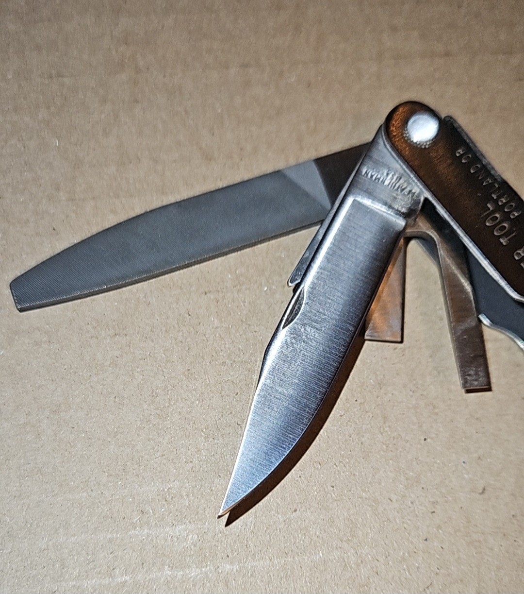 Vintage Leatherman Super Tool Pat Pend Has Columbia Gas Engraved On Side