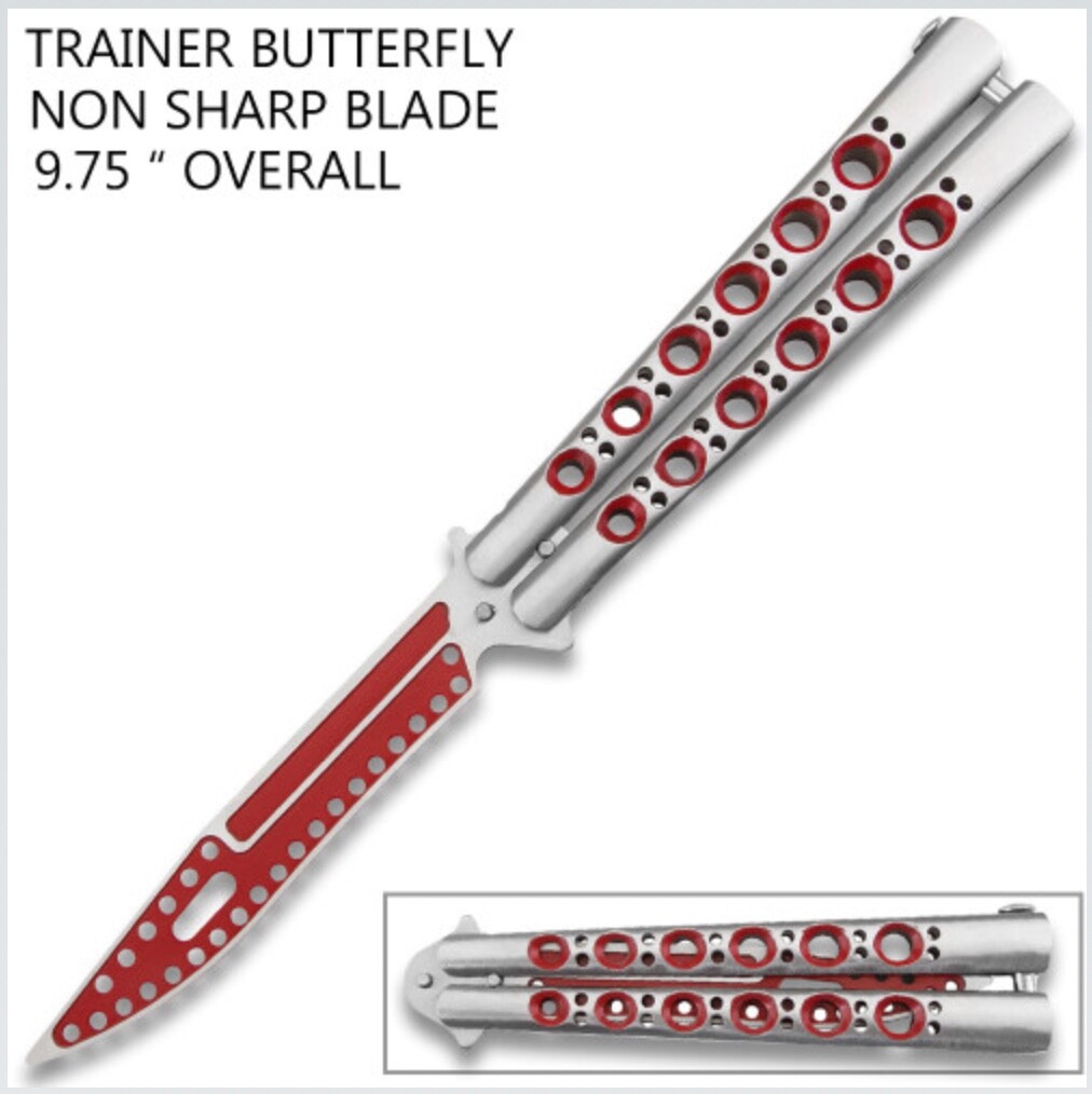 Non Sharp Trainer Butterfly Red and Silver Blade Ltd. Edition