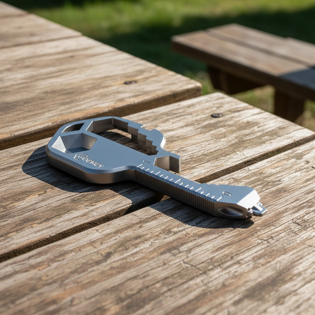 Compact EDC Multitool Keychain with 16 Functions for Travel and Everyday Use