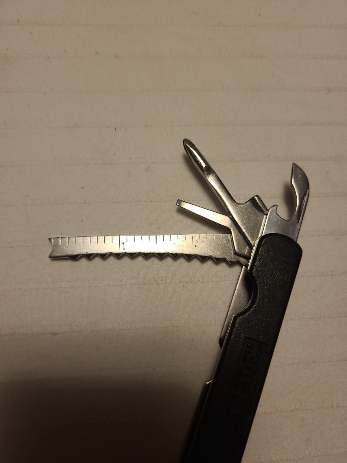 Alltrade Stainless Steel Multi-Tool 9 Tools With Belt Slide Case Black 4 1/2″ L