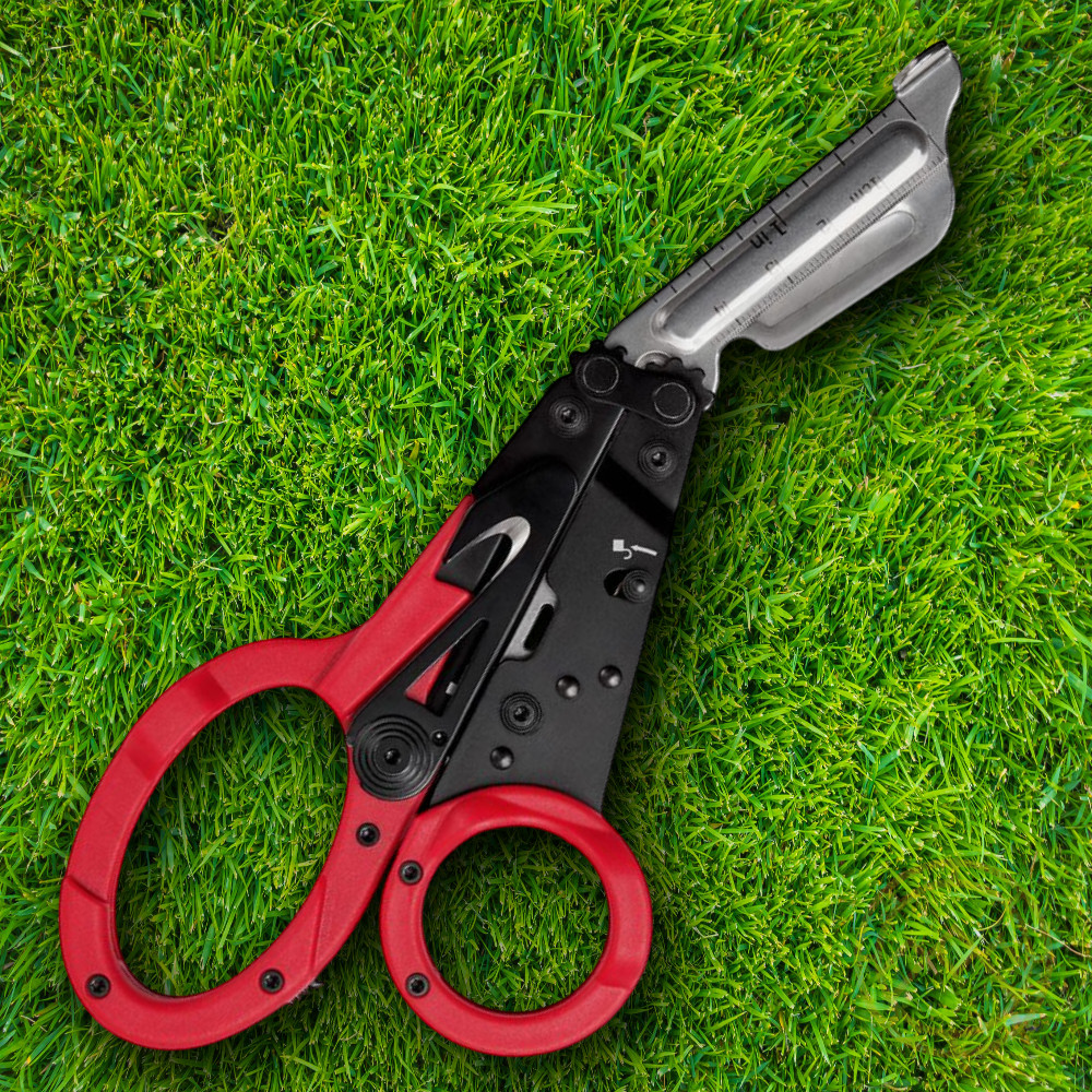 SOG Parashears Multi Tool Red Awl Belt/Cord Cutter Oxygen Wrench Glass Breaker
