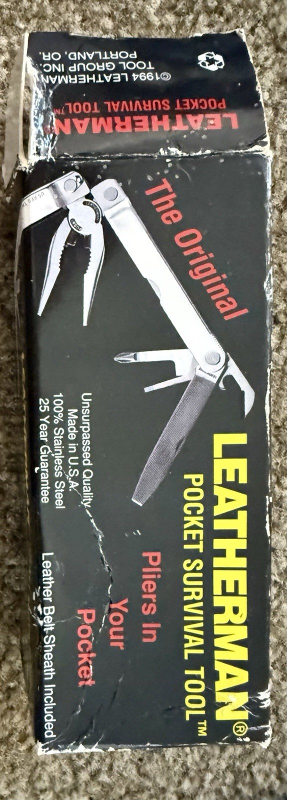 Vtg LEATHERMAN Multi Tool w Leather Case Portland, Oregon USA Box 1994 NEW
