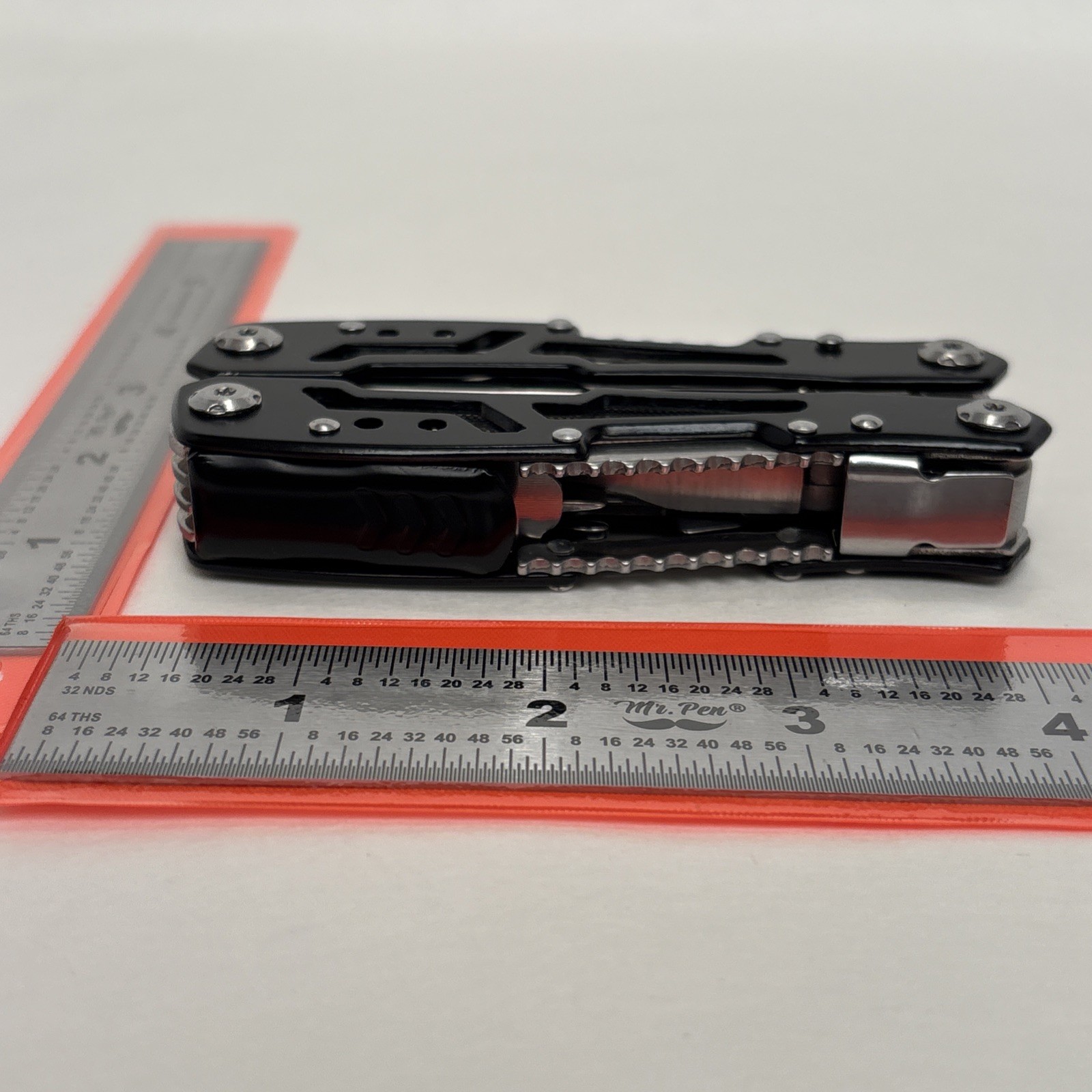 FANGFO Multi-Tool Black Tactical Heavy Duty Pocket Pliers EDC Tool w/ Sheath