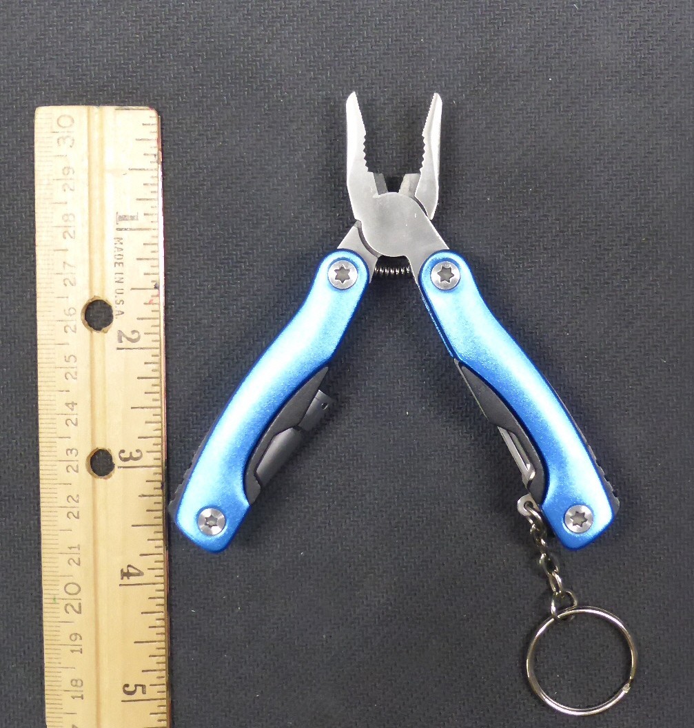 Mini Multi Tool w/ Led Light, Nylon Sheath, New Unused