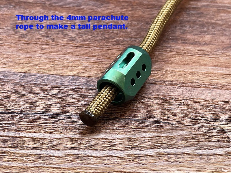 EDC Titanium Alloy Knife Bead DIY Cool Lanyard Bead Umbrella Rope Tool Pendant