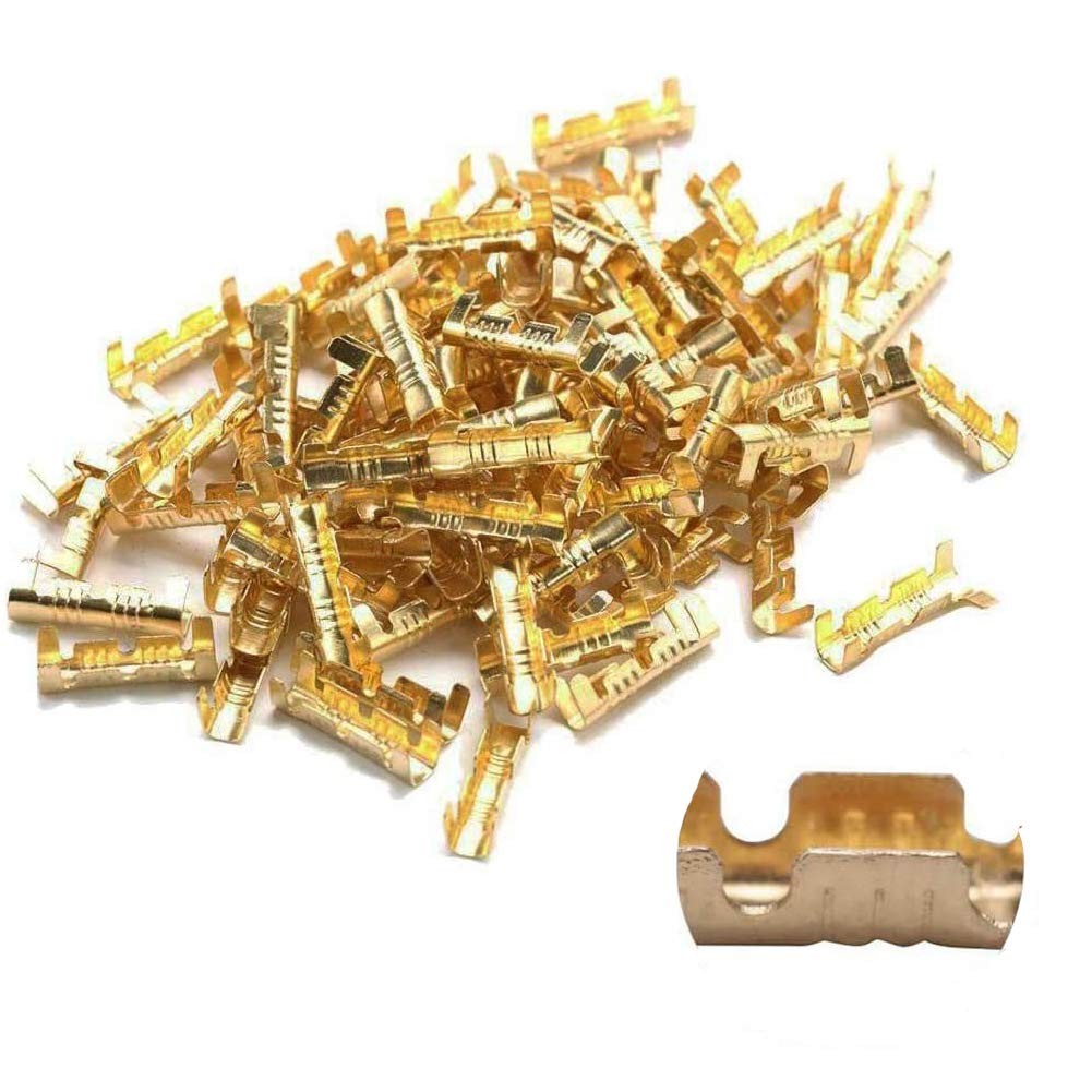 200pcs Ushaped Terminal Tab Small Teeth Pressing Button Quick Connect Terminal W