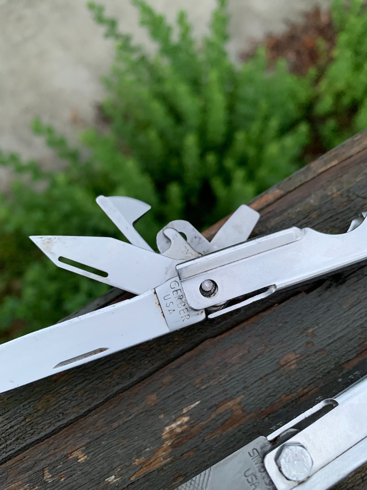 Vtg 90s Gerber MPT #5 & American Camper Multitools, Stainless Steel, 4.5″ & 4″