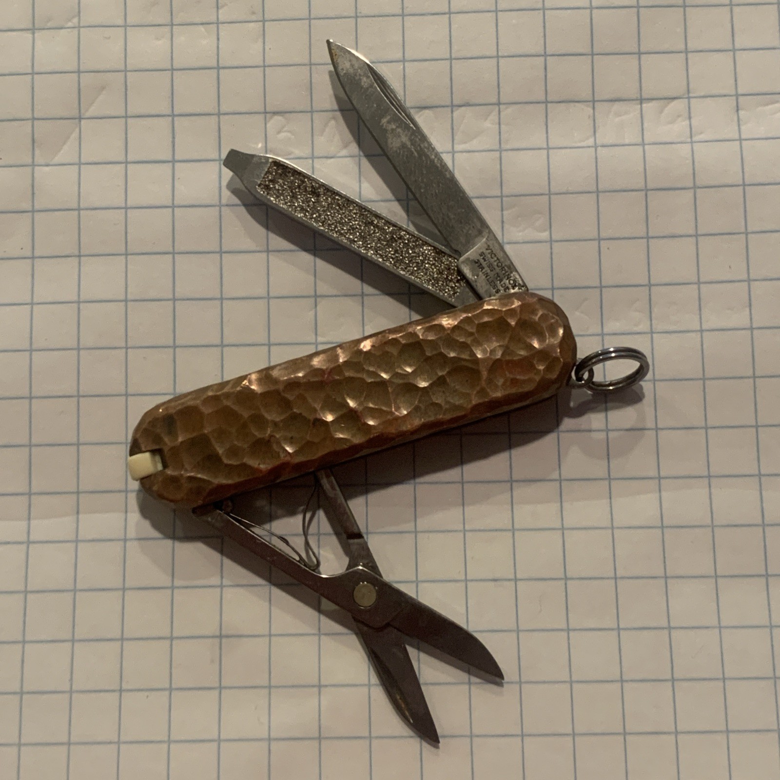 Victorinox Custom Copper Classic SD Pocket Knife Hammered Satin Finish MSRP $220