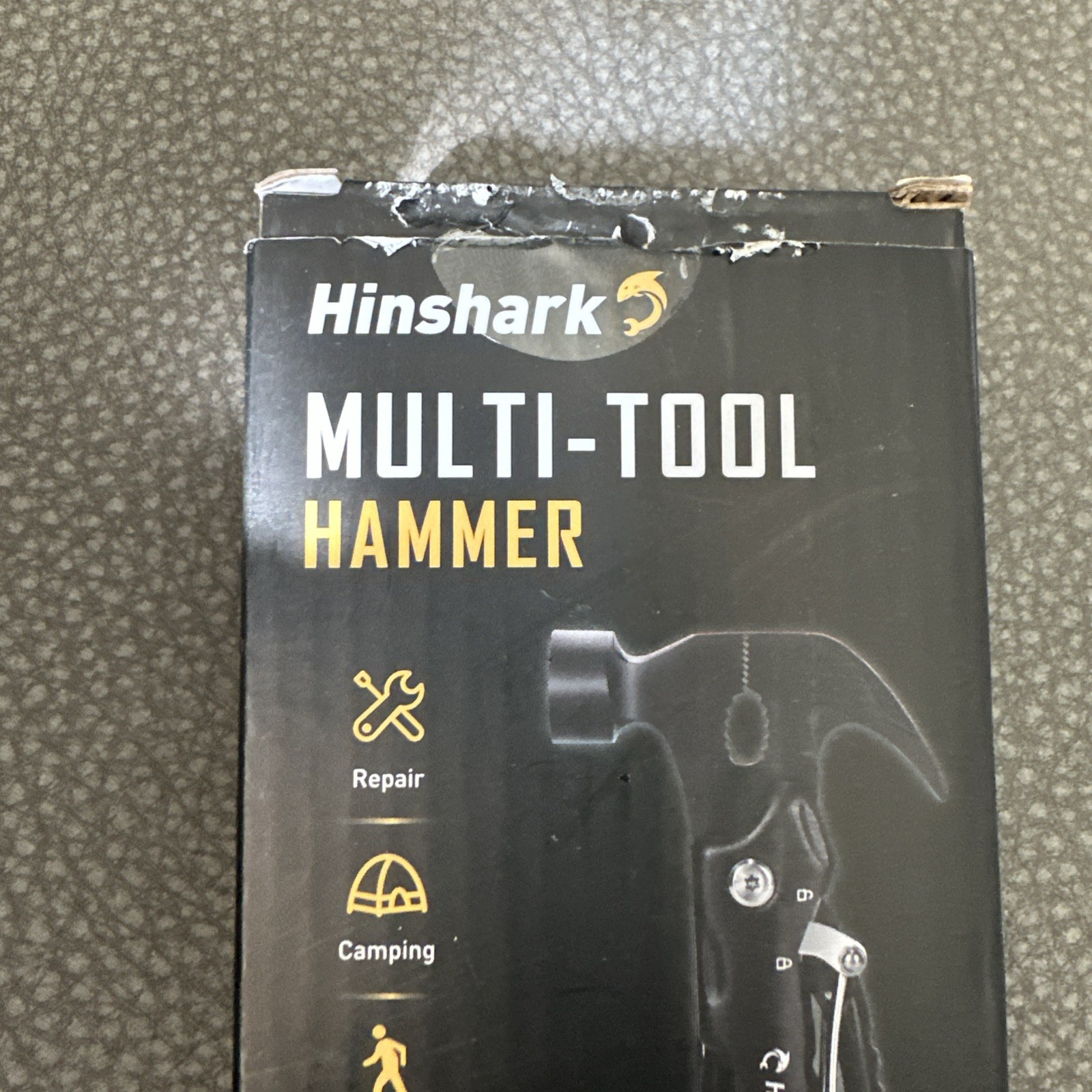 Hinshark 12 in 1 Hammer Multitool, Birthday Men Dad Him Black U17