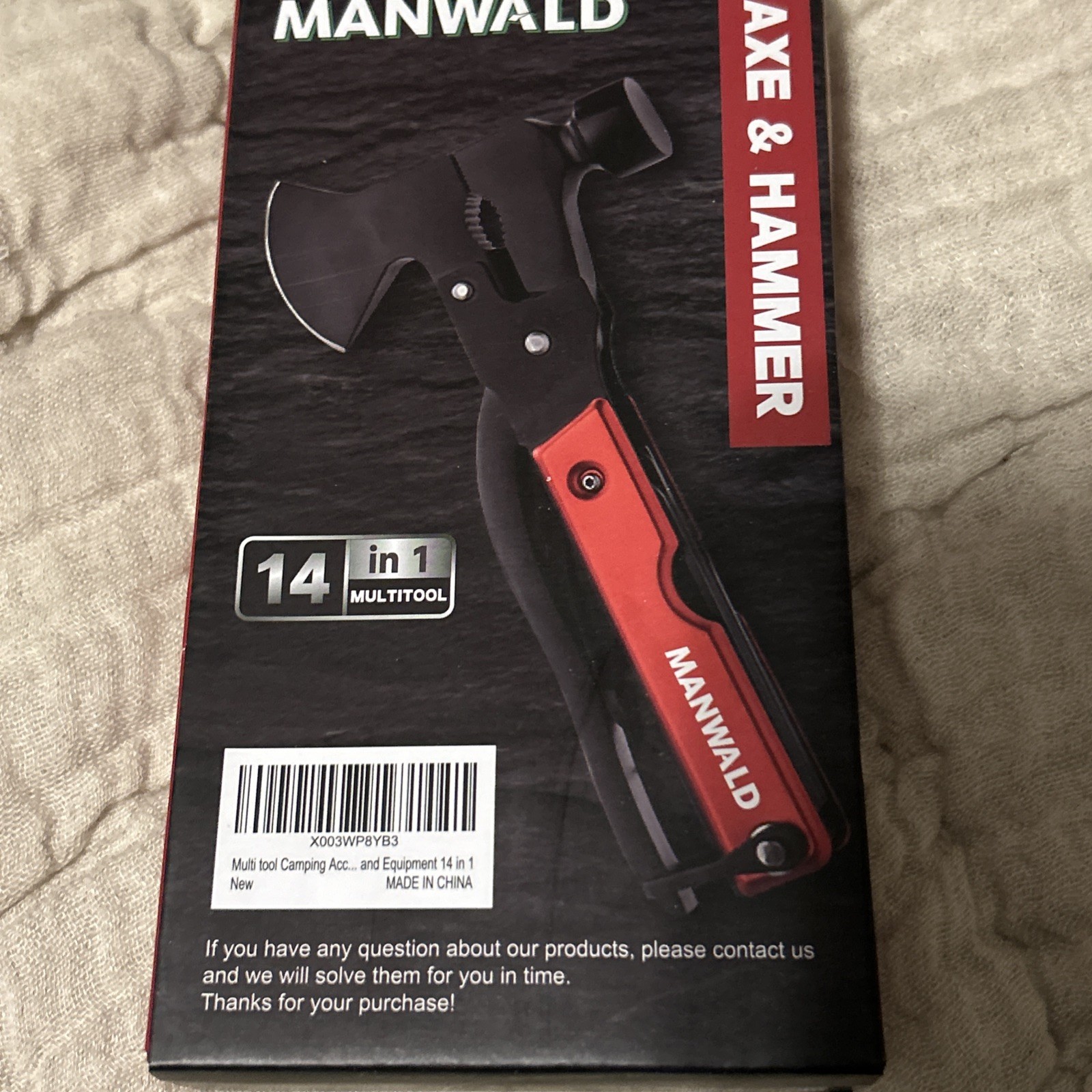 14 in 1 Multitool Camping / Survival Accessory by MANWALD Axe & Hammer