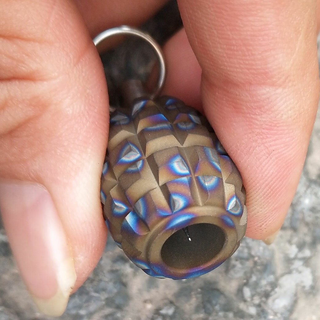 MG Titanium Alloy Begleri Parachute Cord Tool Lanyard Bead Keychain Pendant