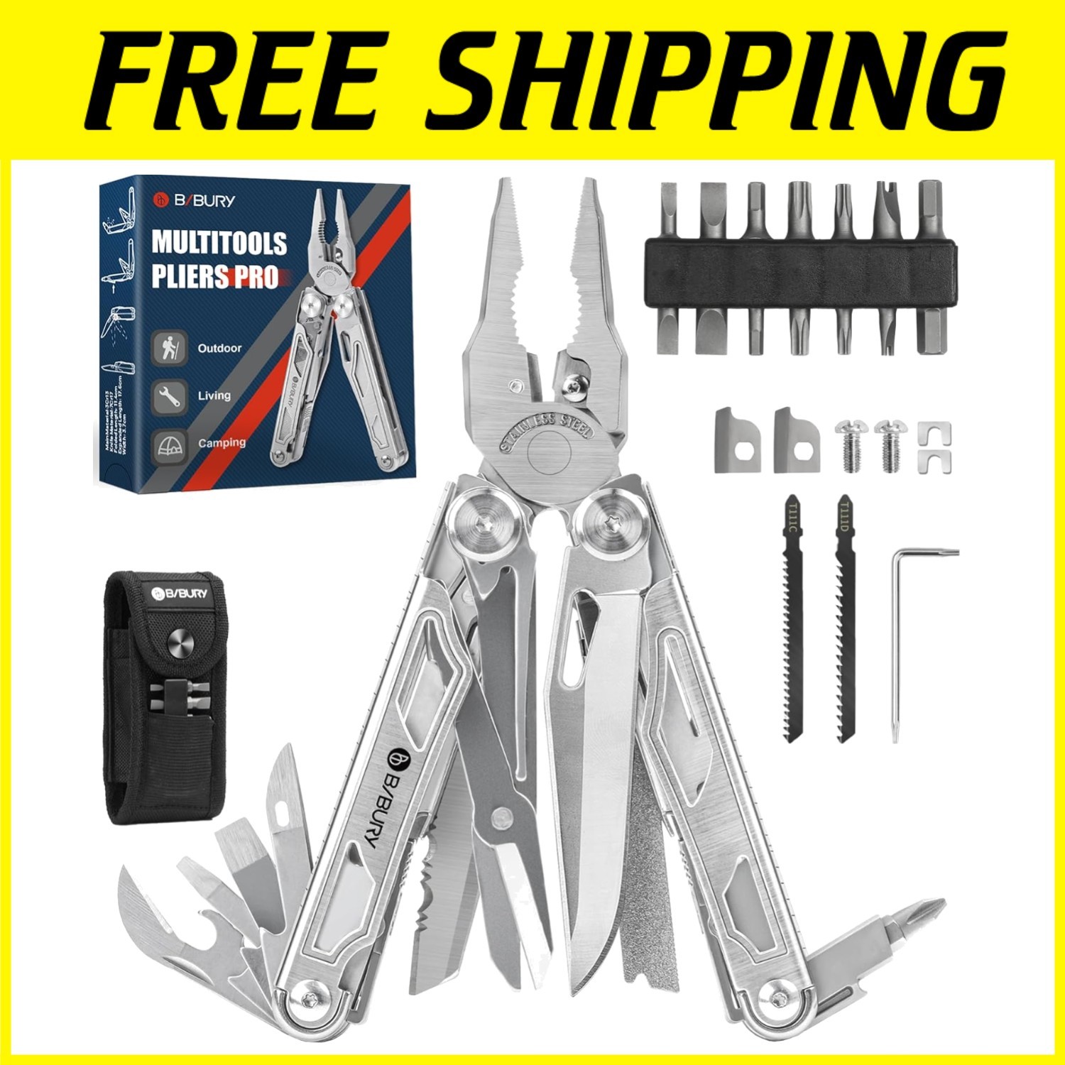 Multitool Pliers with Scissors & Screwdriver