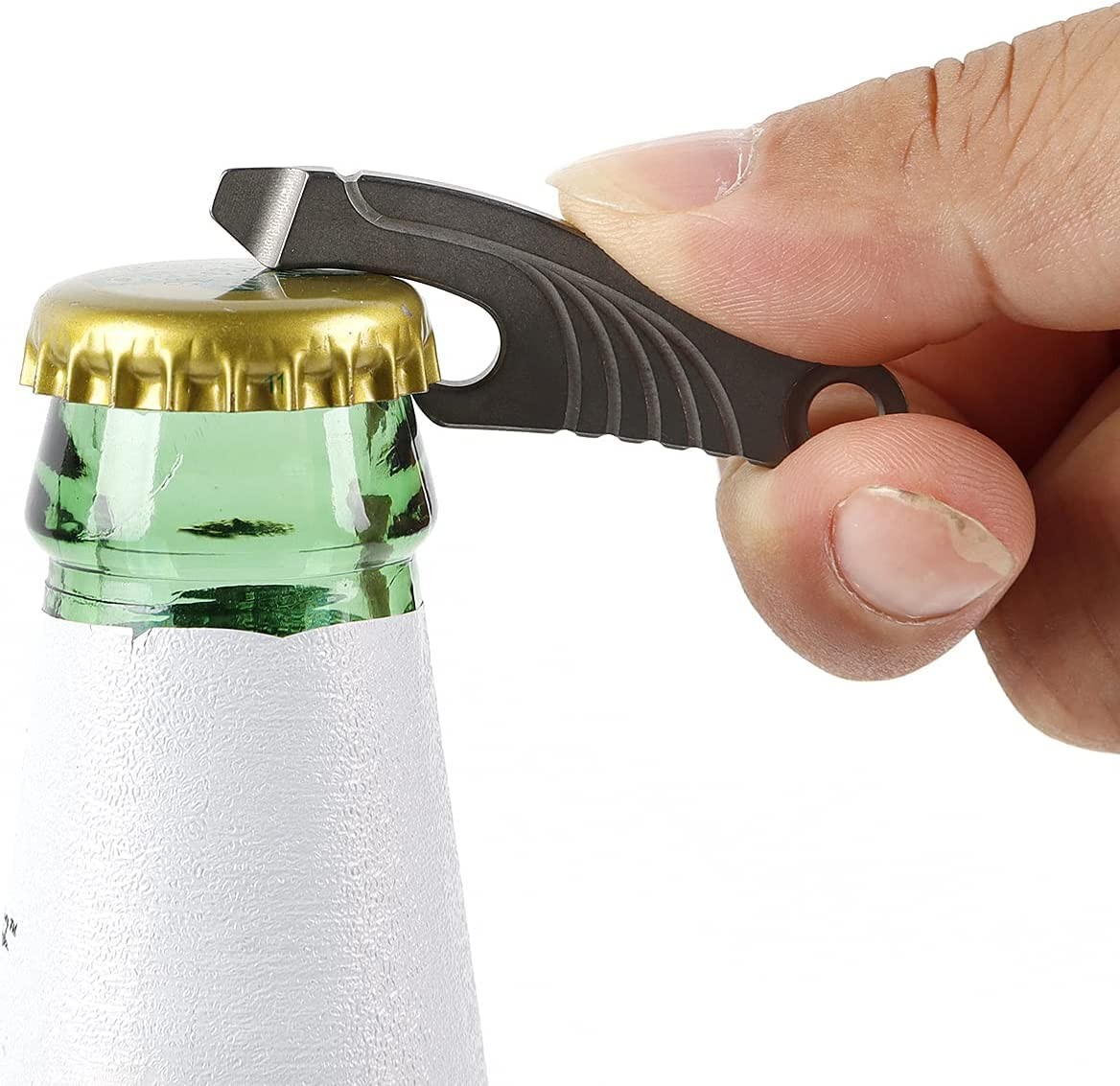 Titanium Mini Pry Bar Multi Tool with Bottle Opener Screwdriver Tool and
