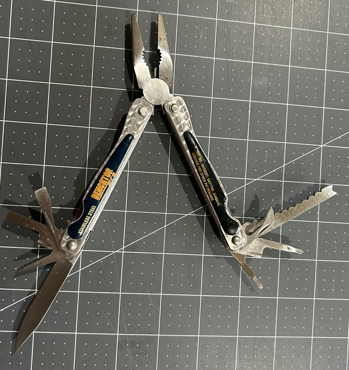 Benchtop Pro 10 IN 1 – Multi-tool Folding Pocket Needle Nose Pliers File Saw