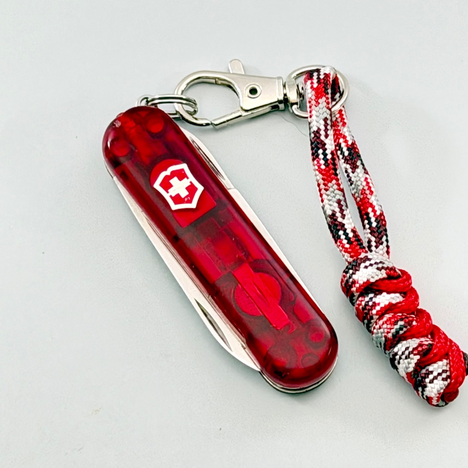 Tranparent Red Swiss Army Knife Signature Lite/ Red LED/Refreshed/New Battery