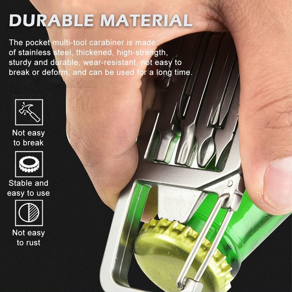12 in 1 Keychain Multitool Screwdriver Bit, Portable Pocket Tool with Screwdr…