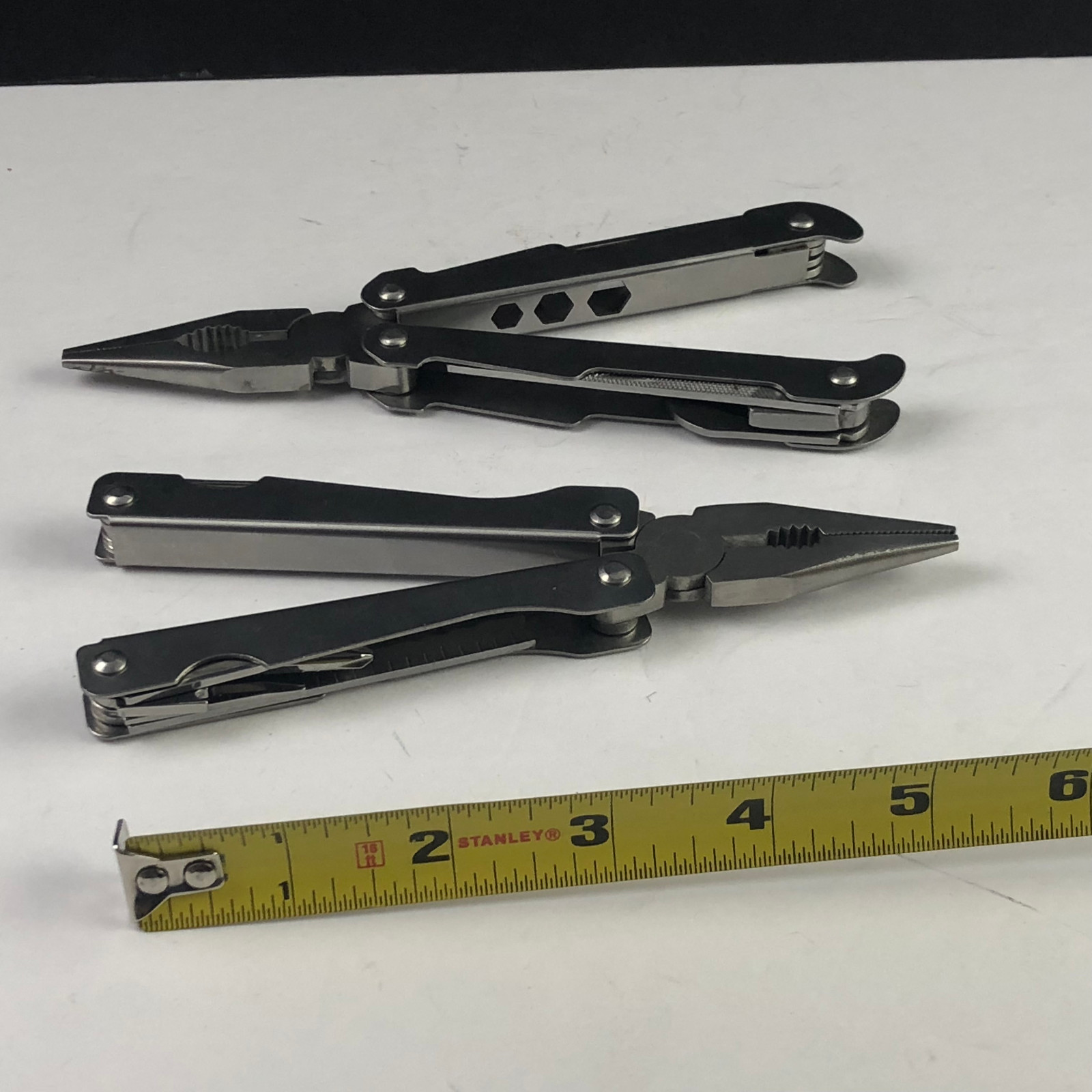 Multi Tool pocket knife folding blade pliers pair lot steel wave silver camping