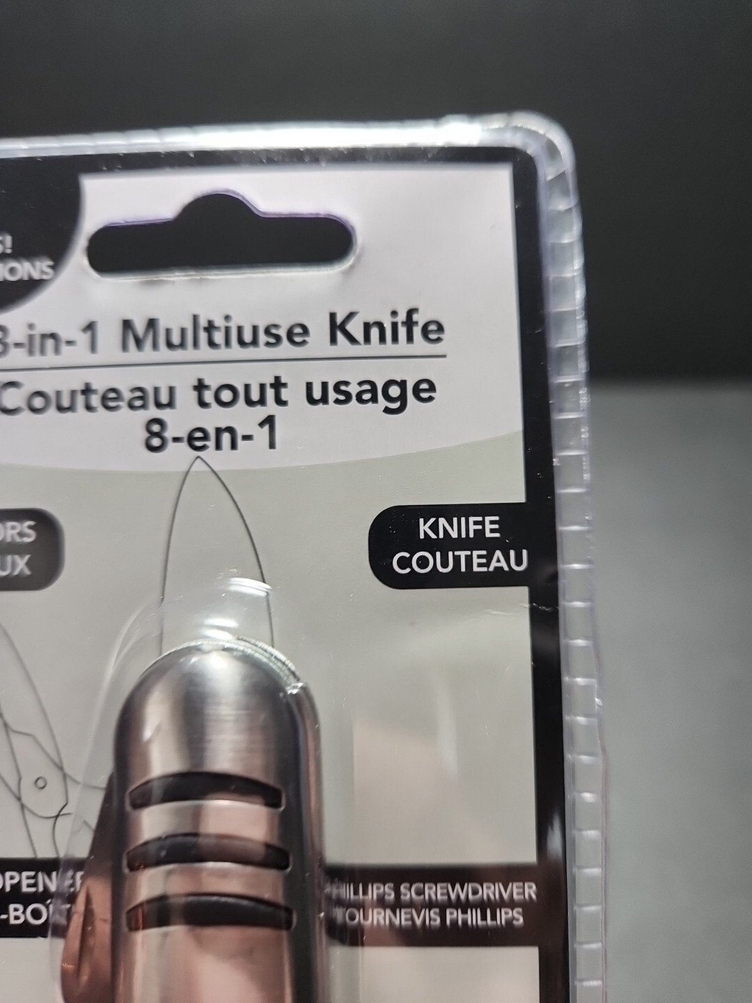 8-in-1 Multiuse Pocket Knife Utility Hand Tool 3.5in Long