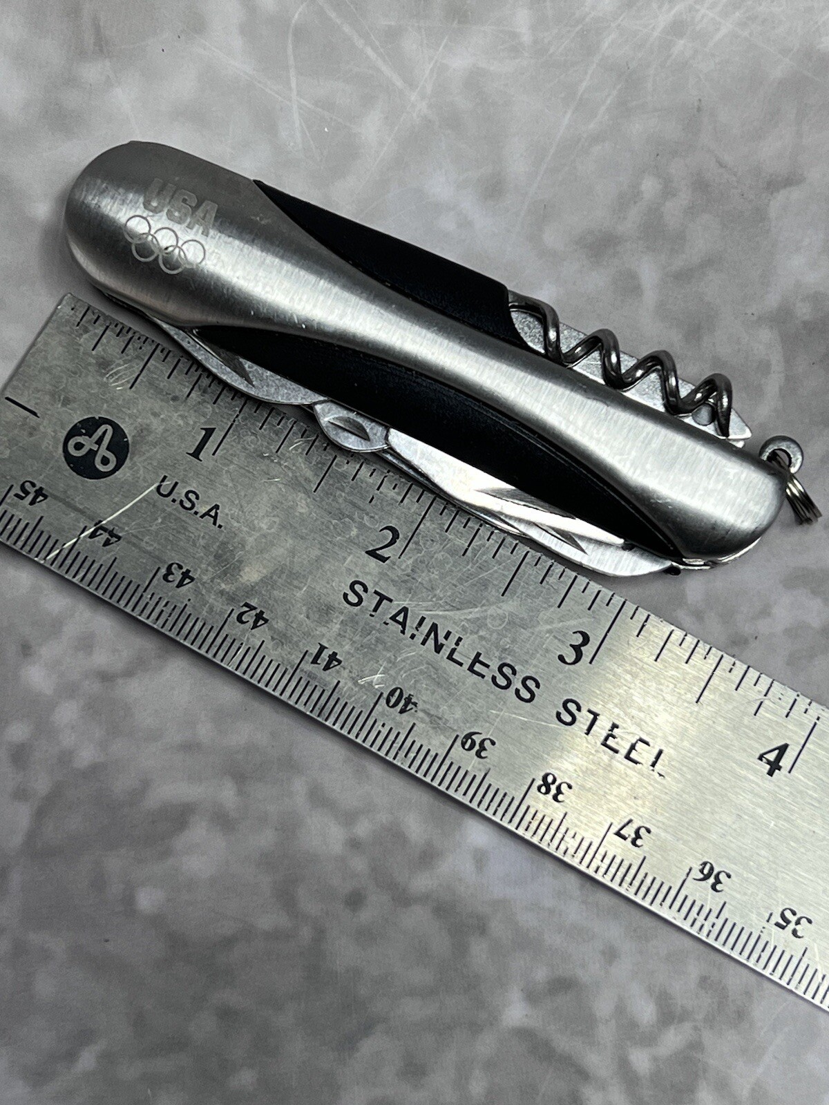USA Olympics Multi Tool Pocket Tactical Camping Folding Army Knife #1692