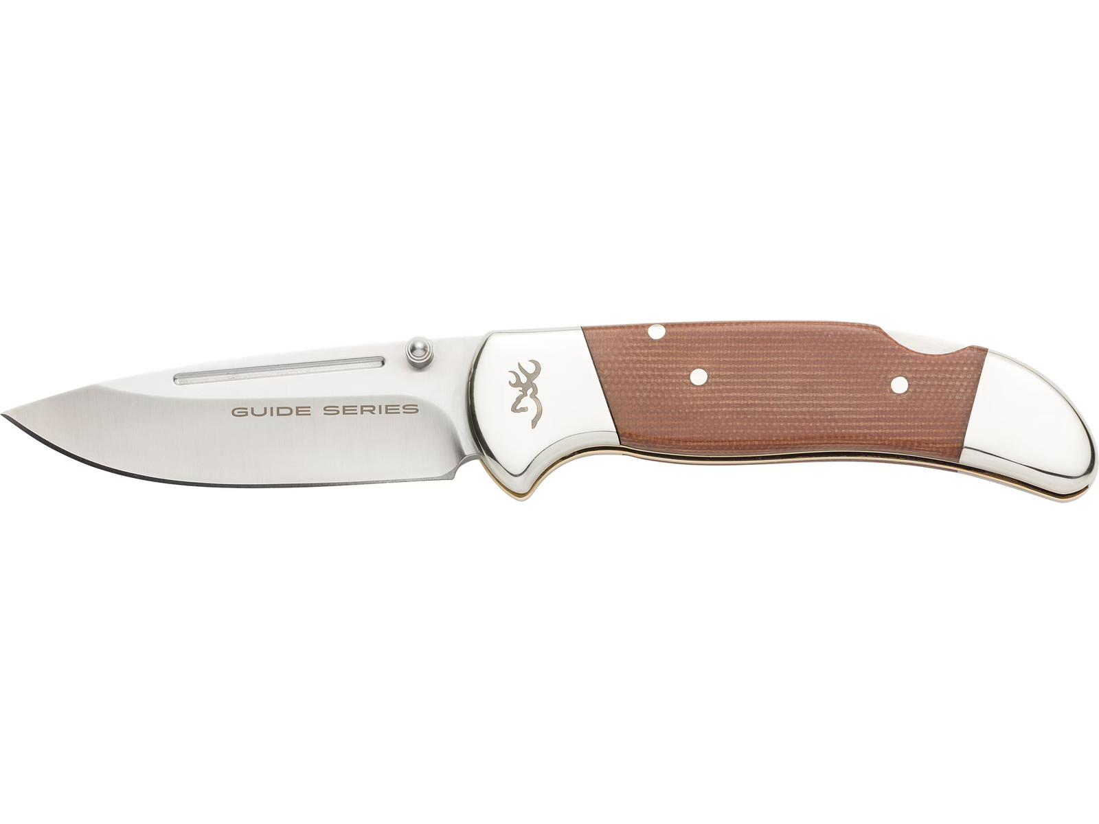 Browning Guide Series Folder Pocket Knife 3.375″ Drop Point 14C28N Satin Blade