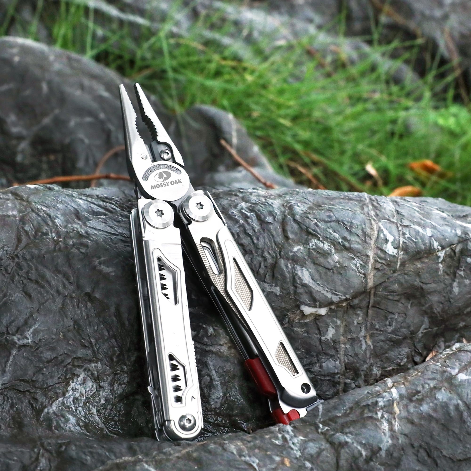 MOSSY OAK 19-in-1 Multitool Pliers Folding Pocket Tools Survival Tools w/Sheath