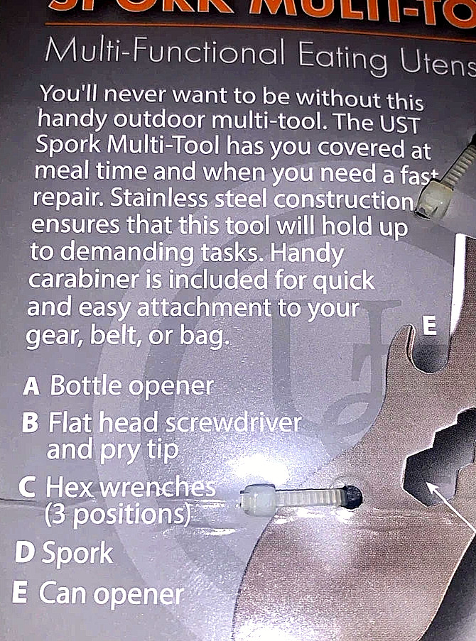 Spork Multi tool utensil camp emergency preparadness gear equipment disaster UST