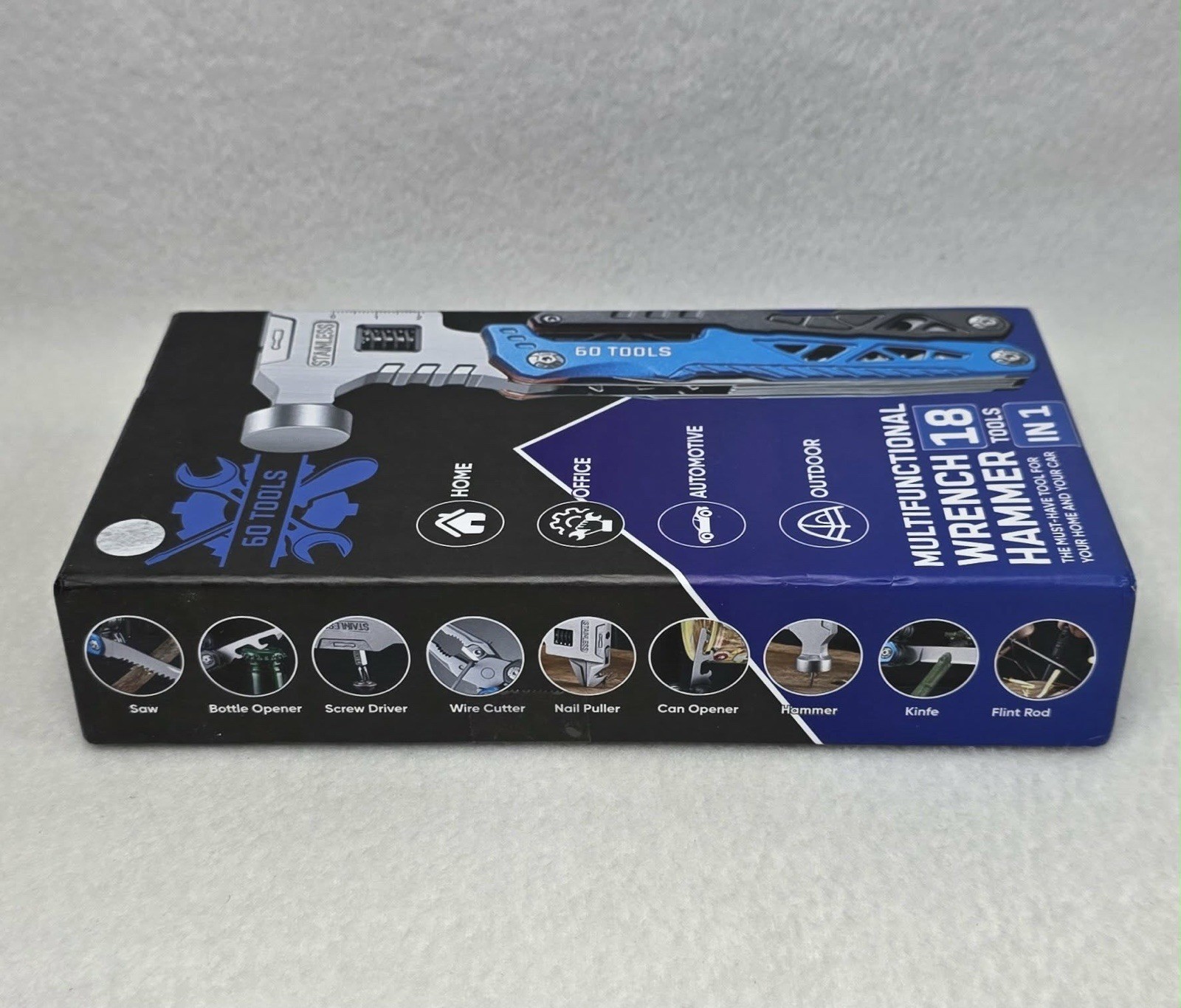60 Tools 18 In 1 Multifunctional Wrench Hammer