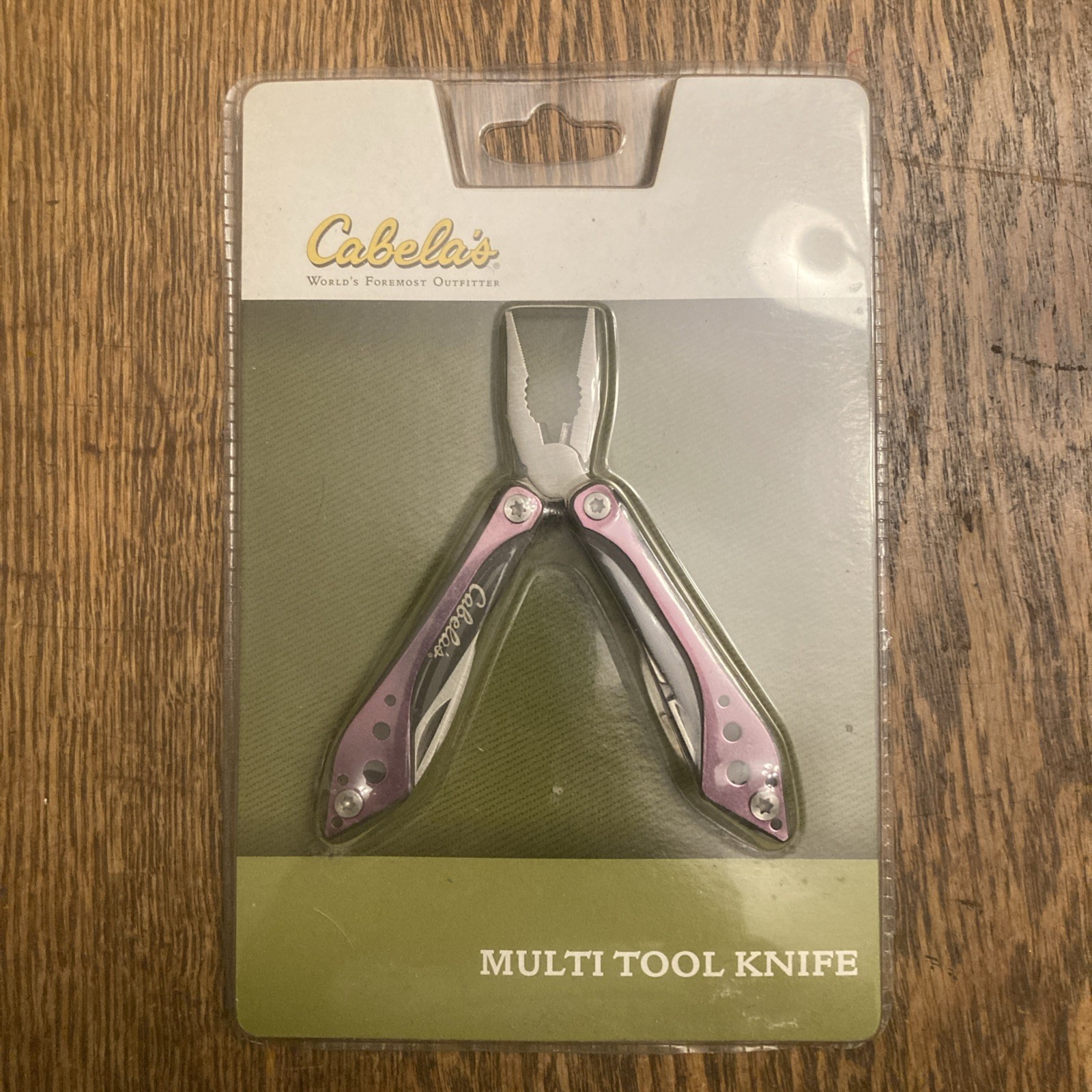 New Cabelas Multitool Purple Pliers Screwdriver Saw Knife Handyman