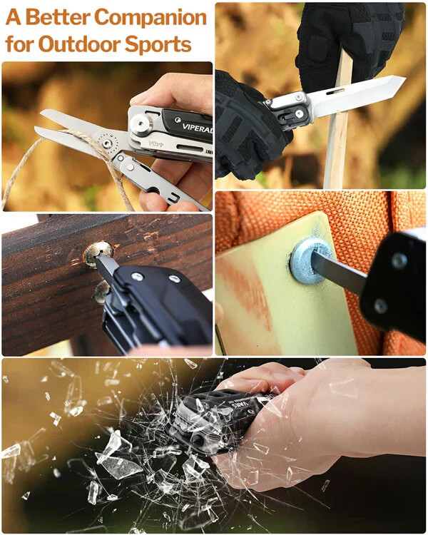 Viperade VAK5 Multi Function Knife Blade Scissors Clip Glassbreaker Screwdrivers