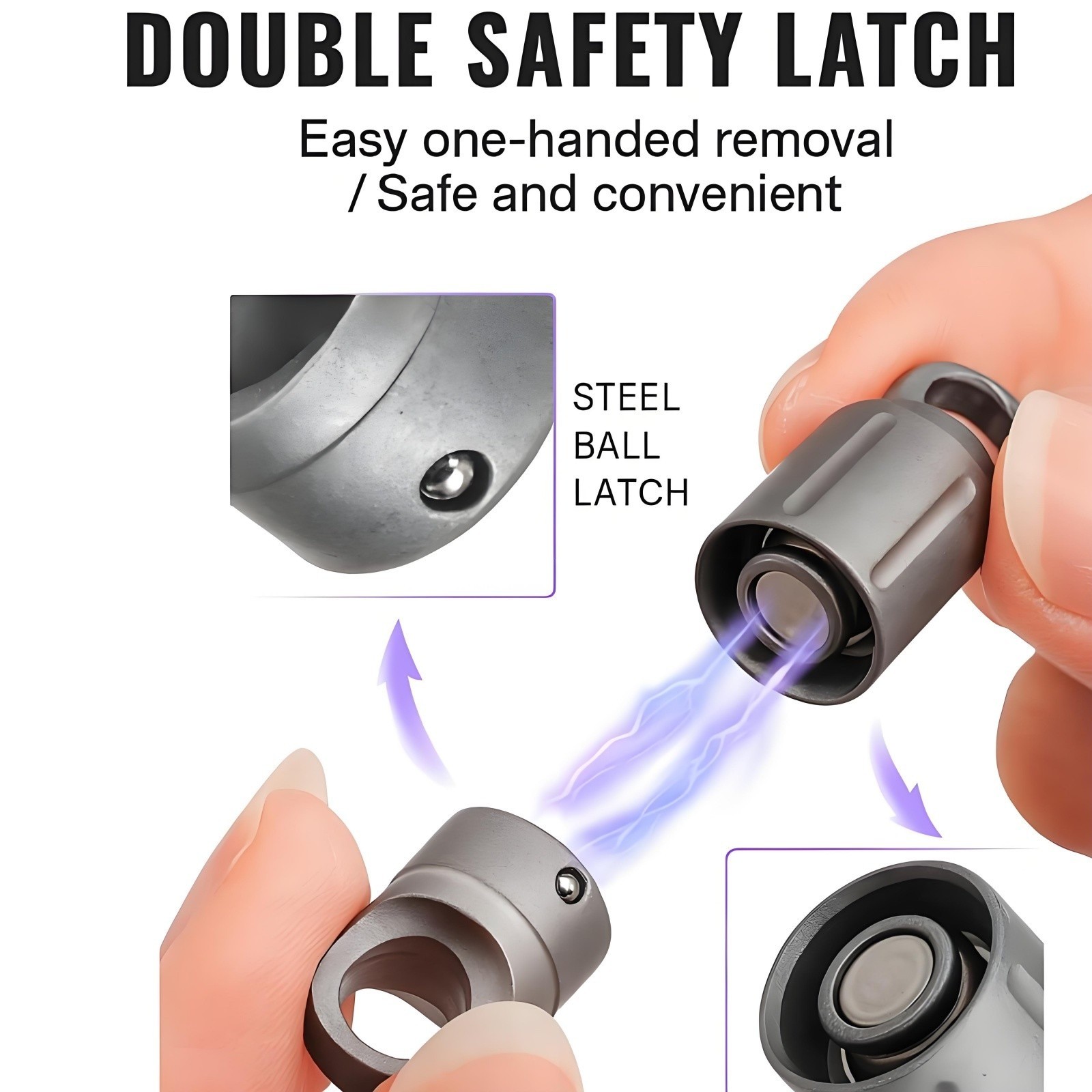 Titanium Alloy Magnetic Quick Release Keychain Connector 360° Swivel EDC