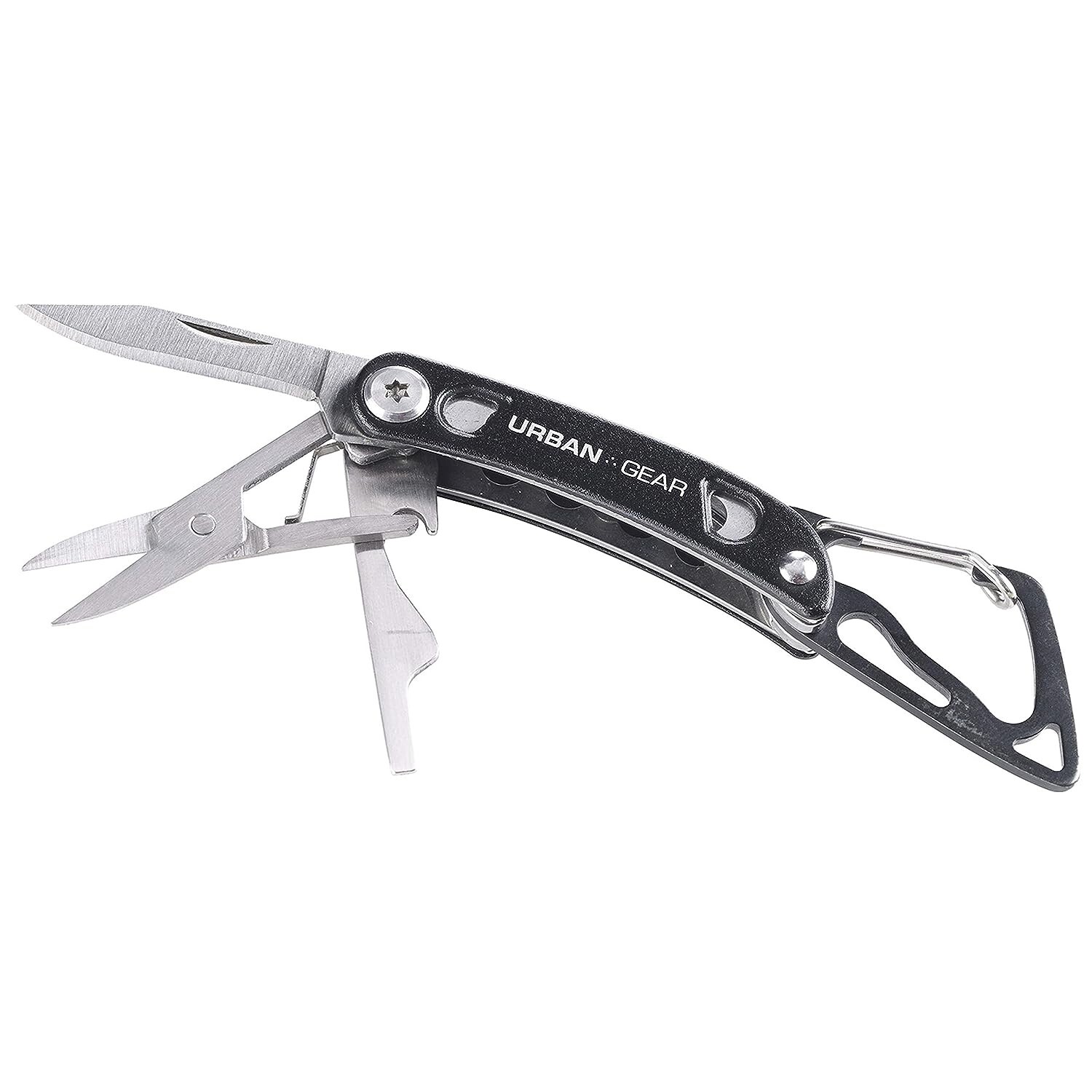 Urban Gear MiniMultitool RED KNIFE PLIERS Aluminum Handle Carabiner New w Case