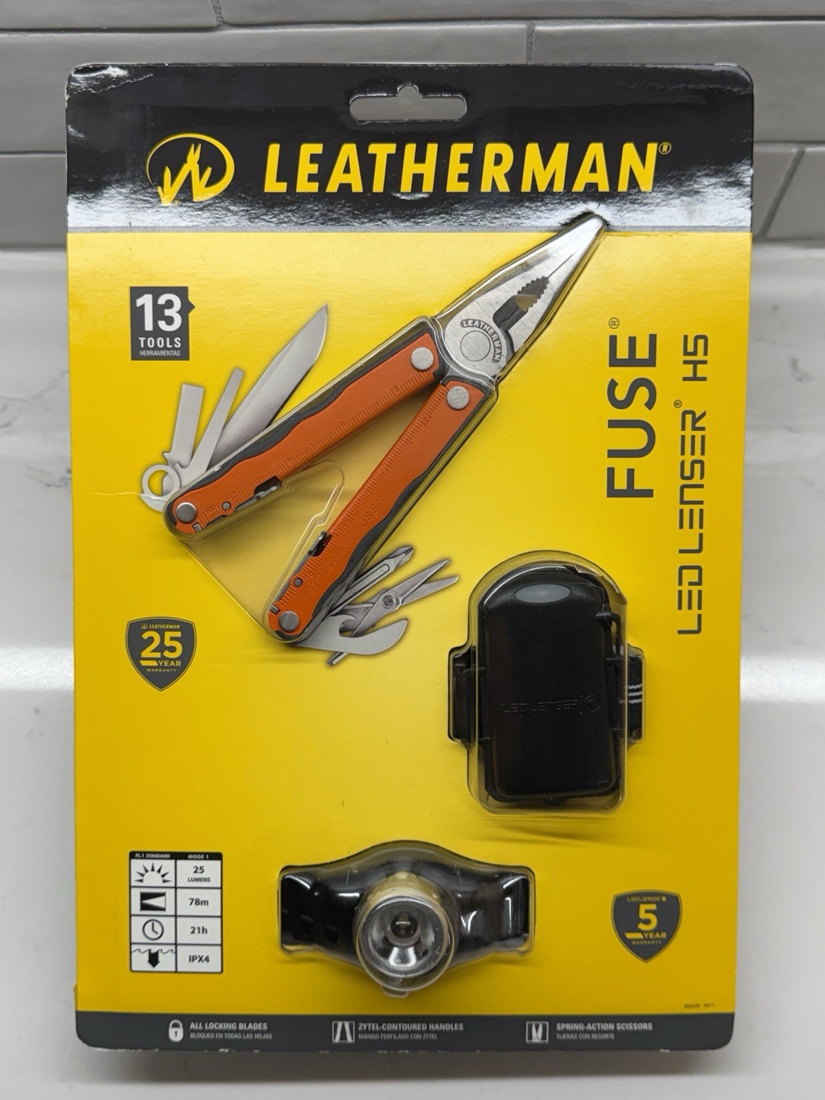 Leatherman Fuse Orange multi tool & Led Lenser Headlight