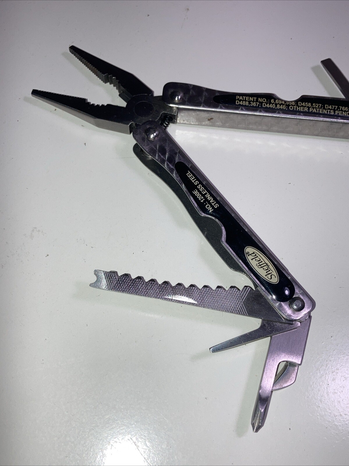 SHEFFIELD 1200E STAINLESS STEEL FOLDING MULTI 9 TOOLS 🧰 TOOL PLIER KNIFE SCREW