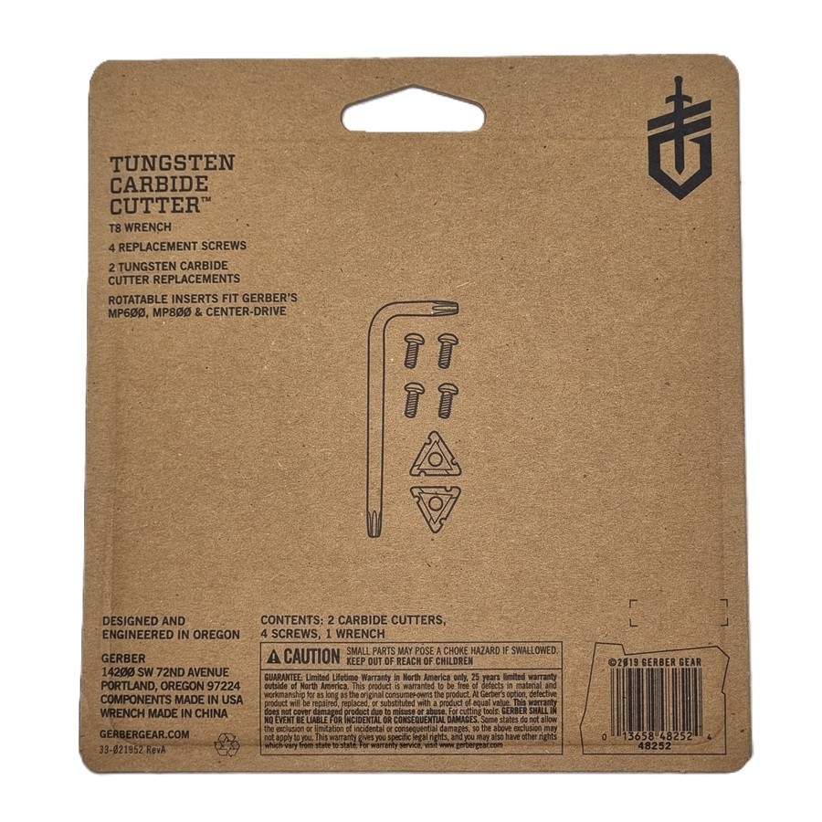 GERBER TUNGSTEN CARBIDE CUTTER REPLACEABLE INSERTS / MAINTENANCE KIT #48-252
