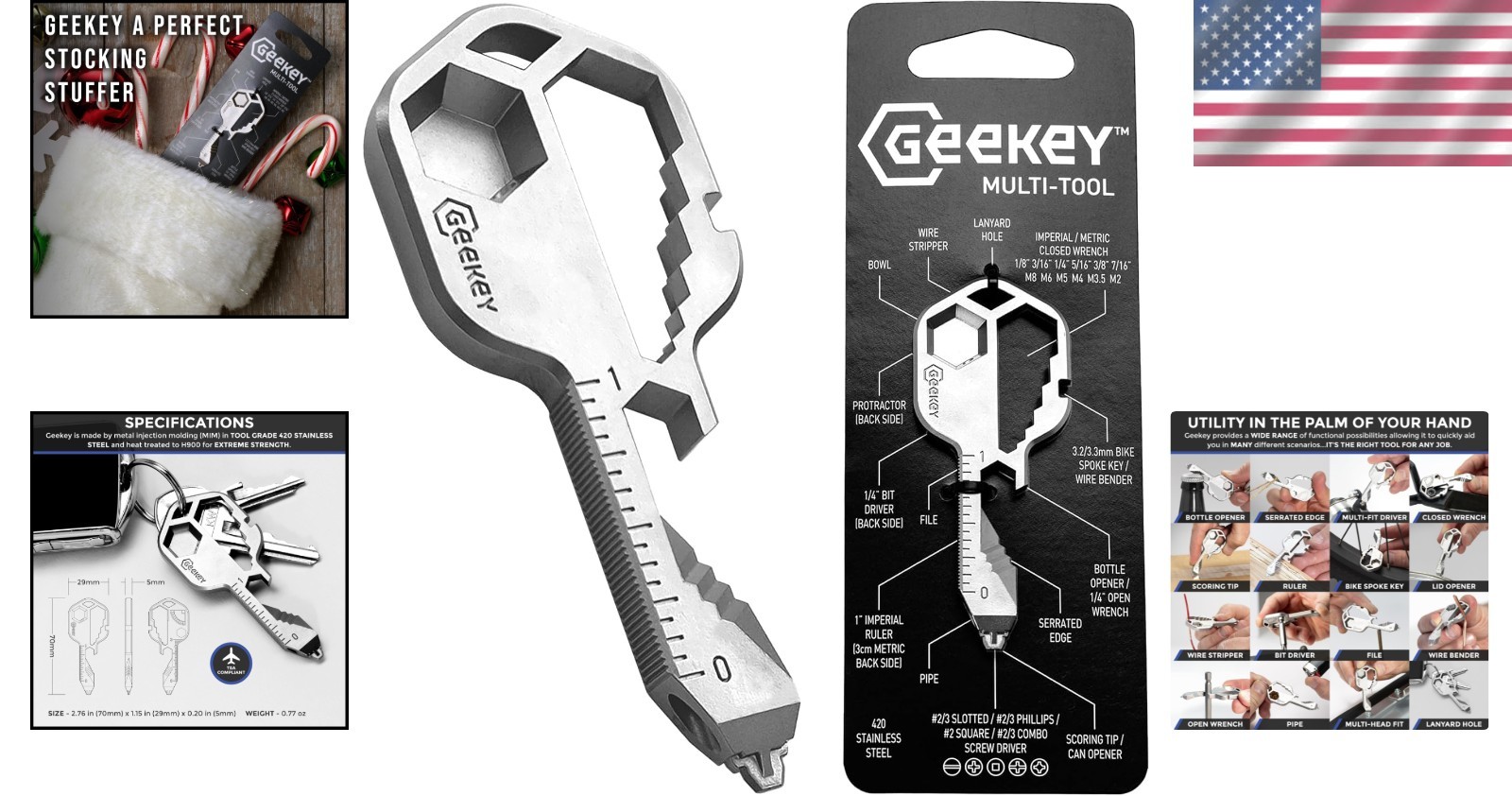 Lightweight Keychain Multitool – 16 Functions for Quick Fixes and Adventures