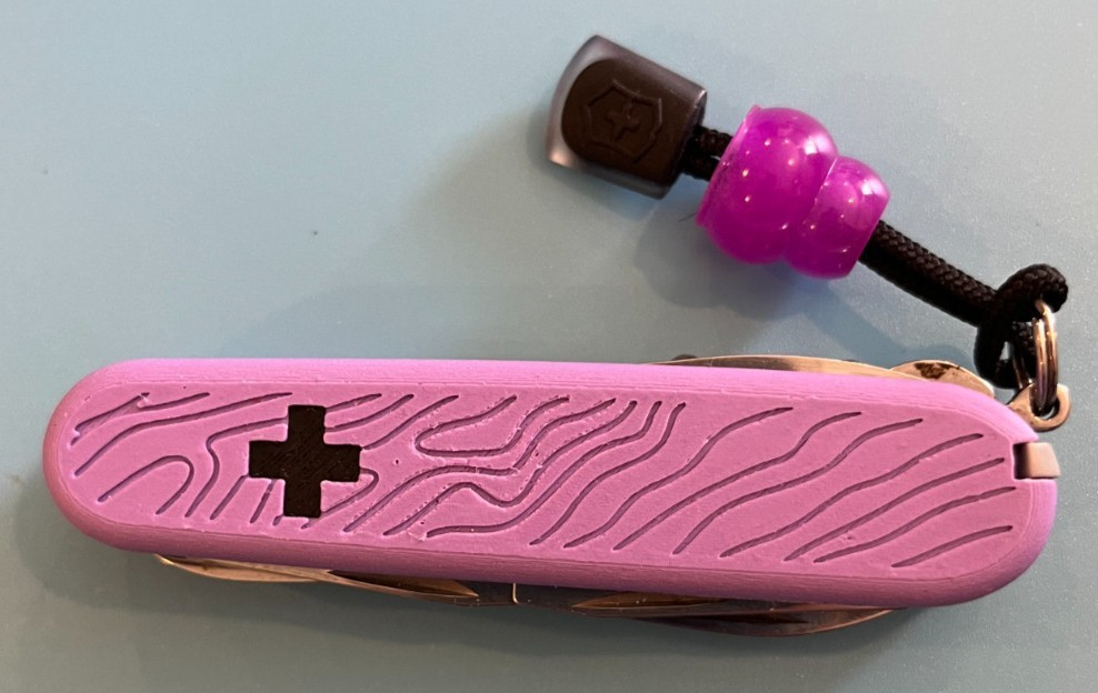 Victorinox Custom Multitool+, General Suisse bld, Purple w/ lanyard & glo bead