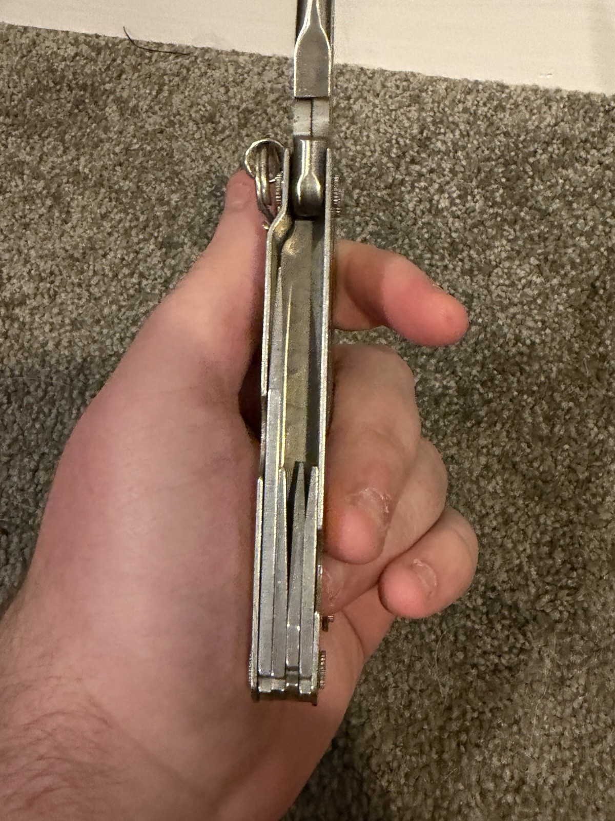 Cabelas Letherman Multi Tool Silver With Ring Made In USA Good Condition