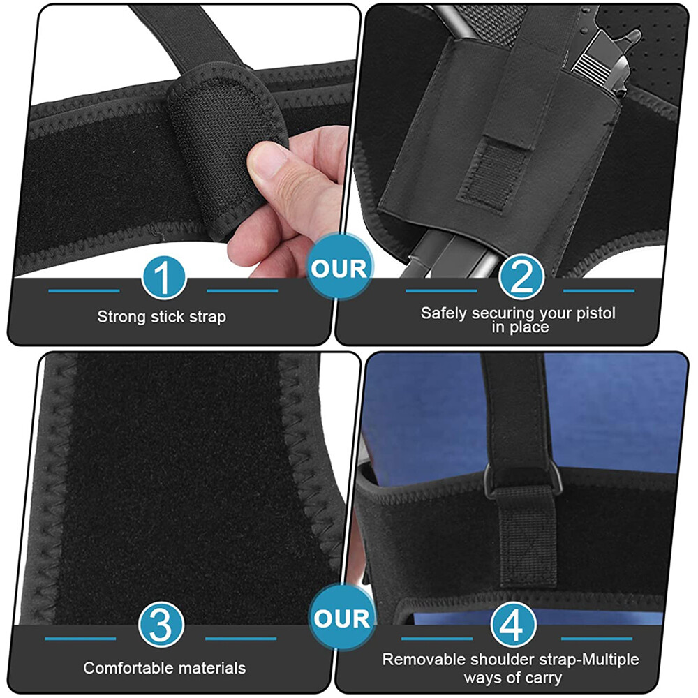 Tactical Concealed Carry Shoulder Waist Pistol Hand Gun Holder Holster Pouch New