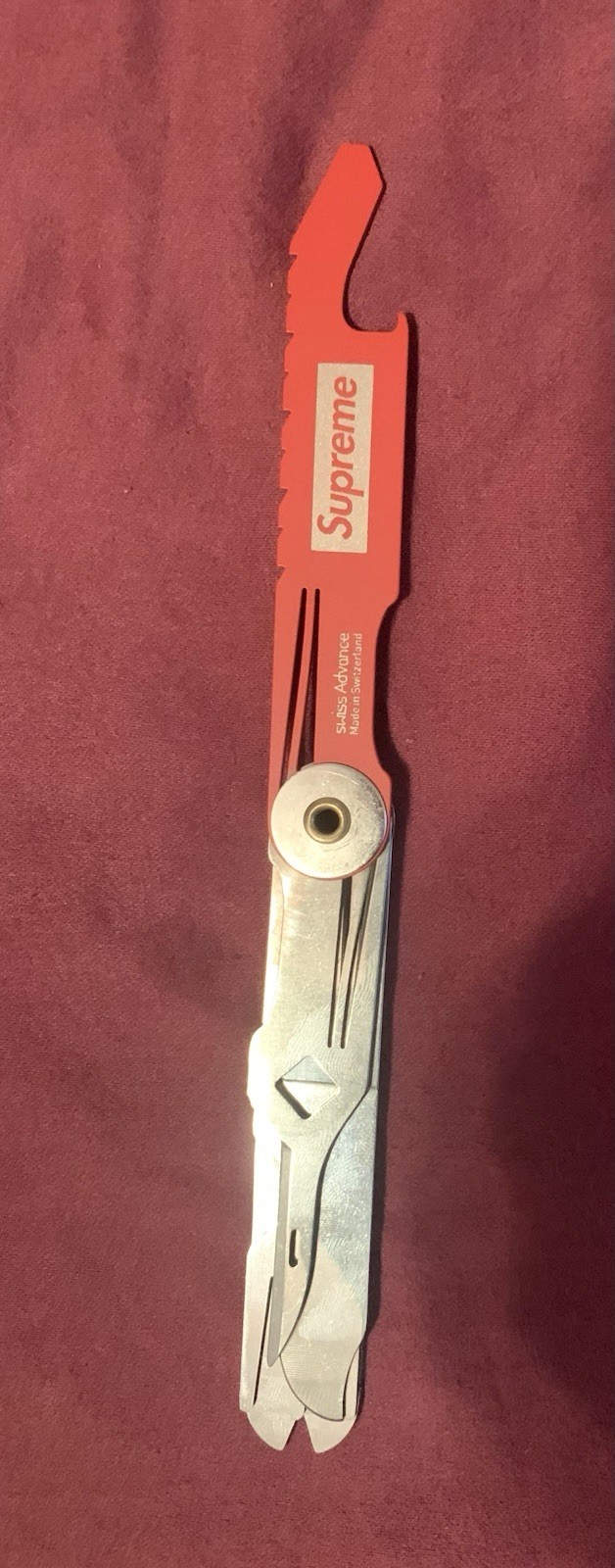 Supreme/Swiss Advance Crono N5 Pocket Knife Red