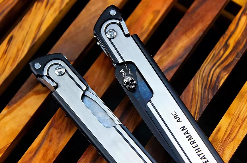 Solid Silver Skull Thumb Stud Fits Leatherman ARC Wave Alpha Aftermarket