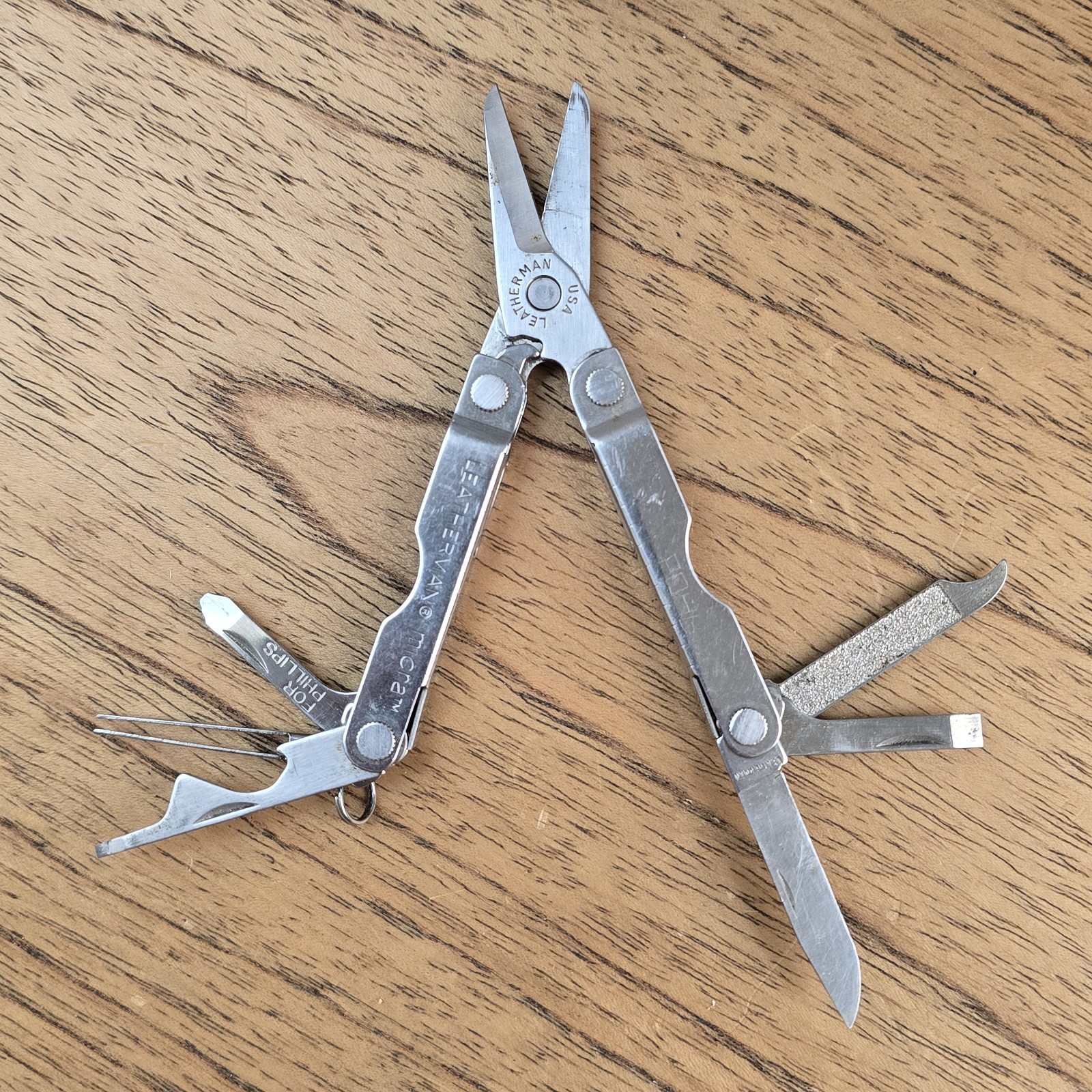 Leatherman Micra Multi-Tool Knife Scissors Stainless Steel Made USA Keychain