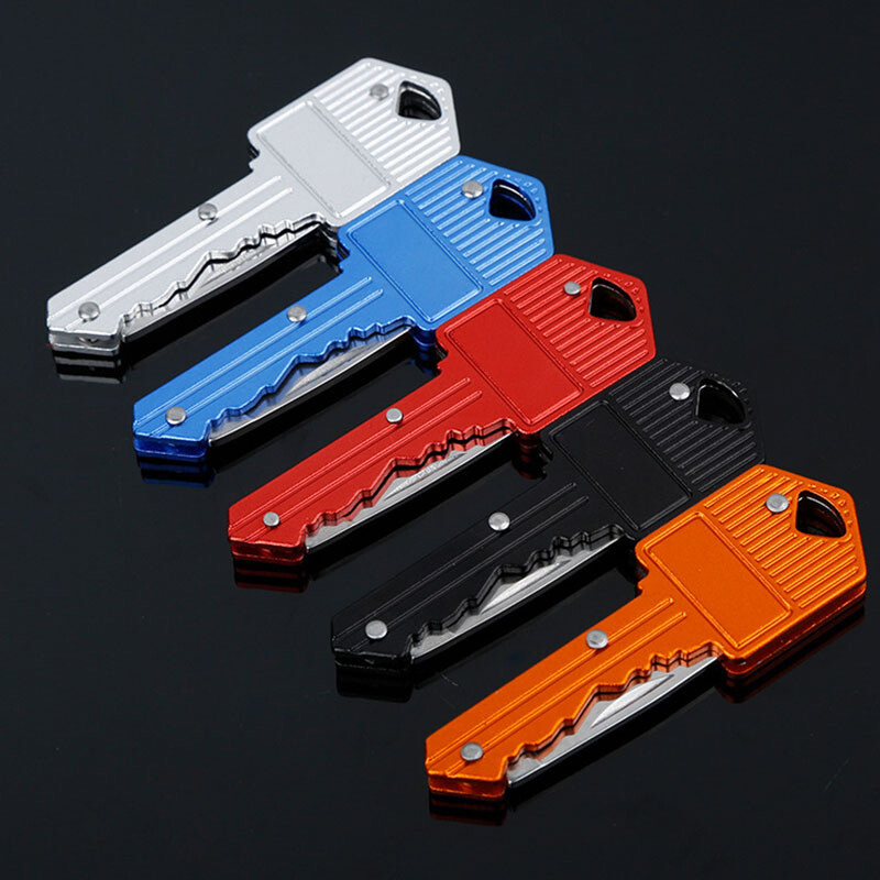 Portable Pocket Folding Key Shape Mini Key Chain Knife Camping Outdoor