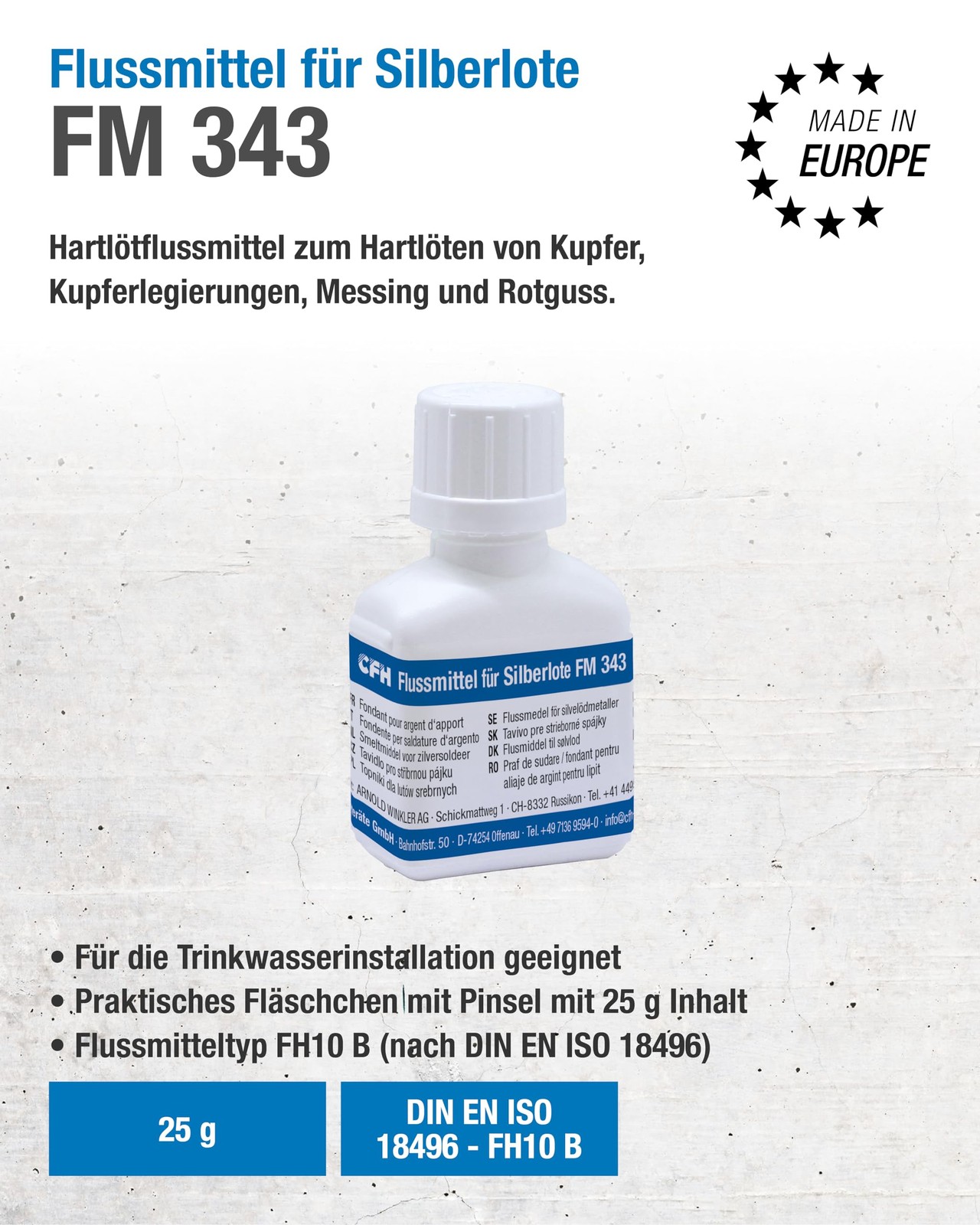 Flux for Silver Solder FM 343 Brazing Flux 25g, Solder Paste for Soldering…