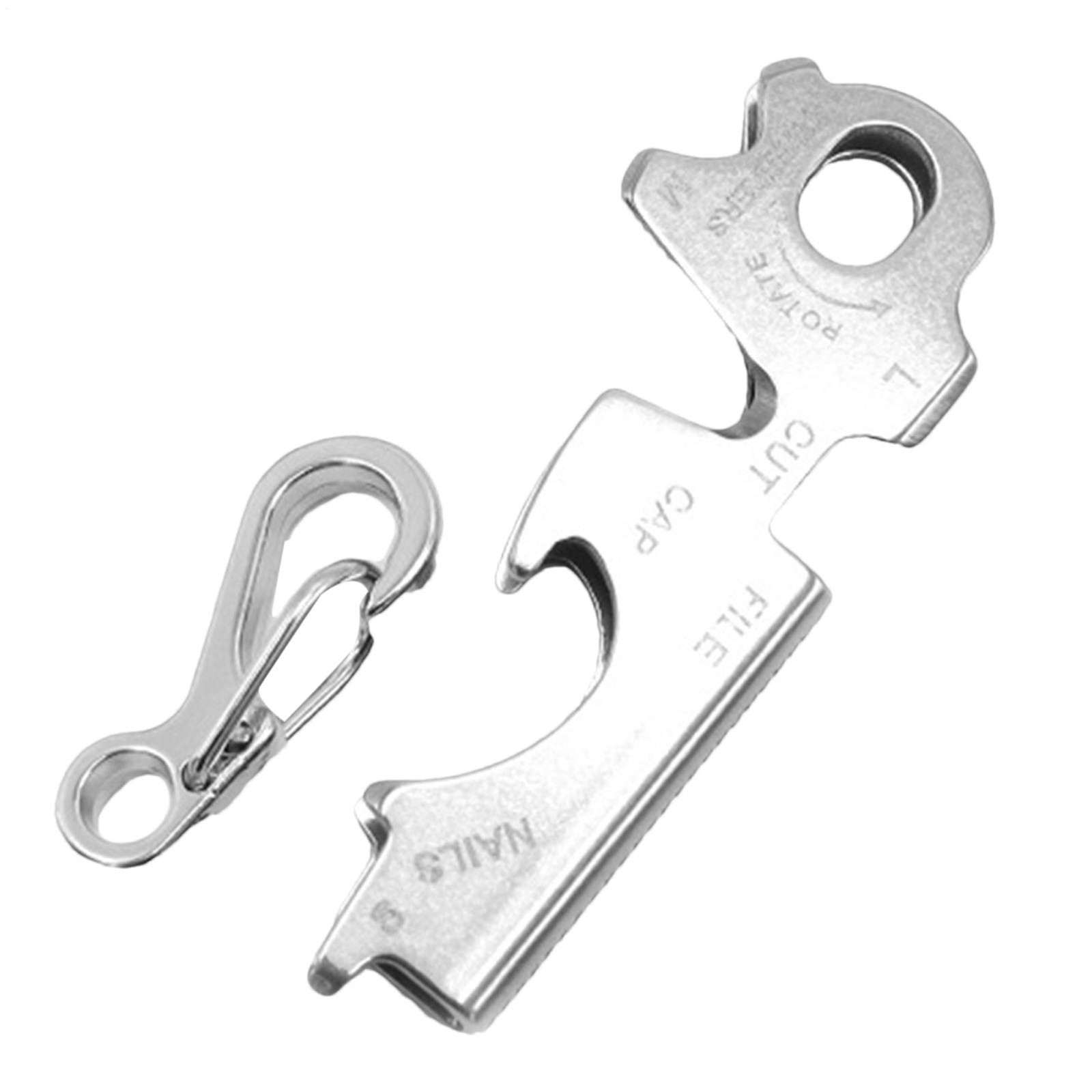 2 Pcs Keychain Tools and Gadgets 8 in 1 Stainless Steel Screwdriver Tool