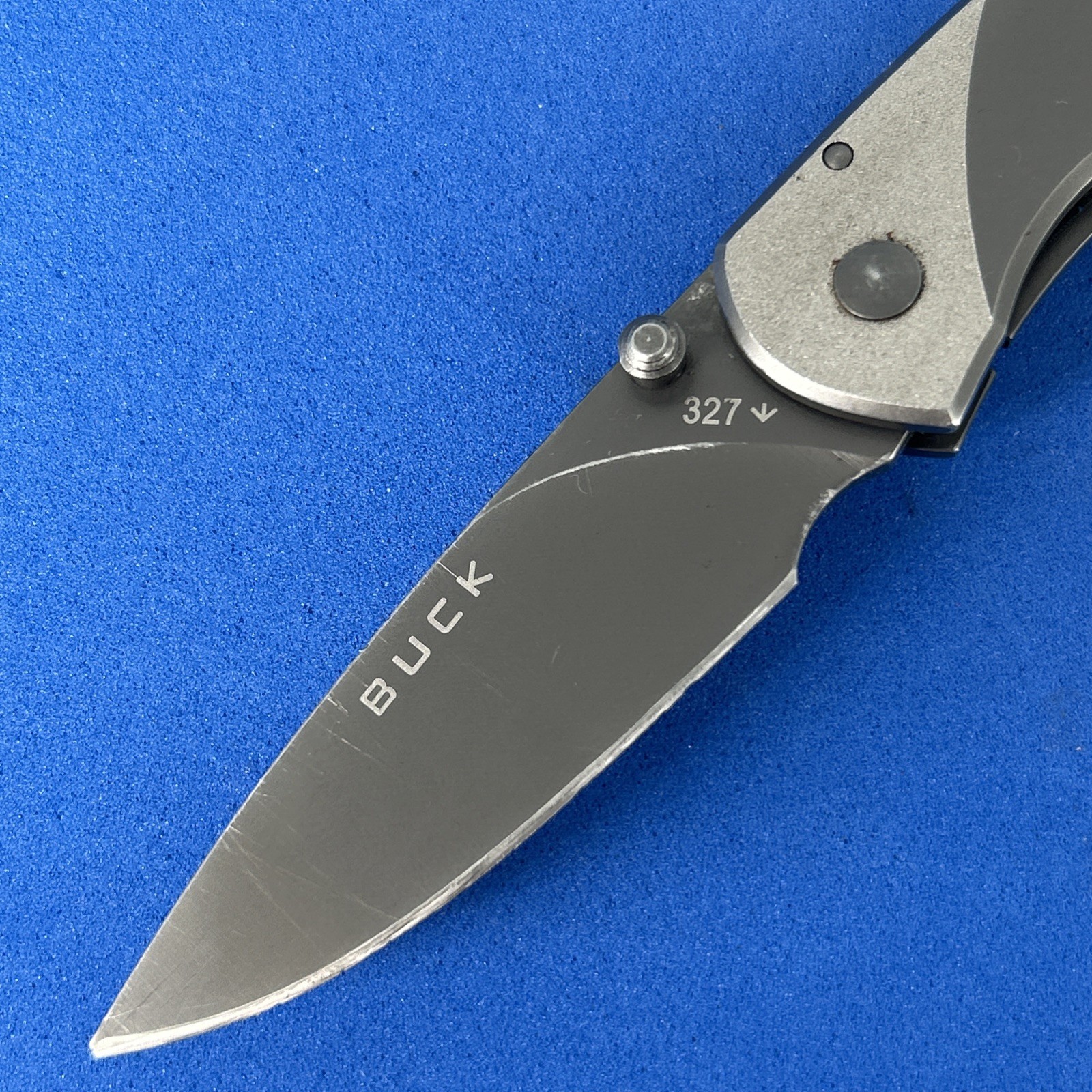 Buck 327 Nobleman Stainless STEEL Linerlock Folding Pocket KNIFE-Great condition