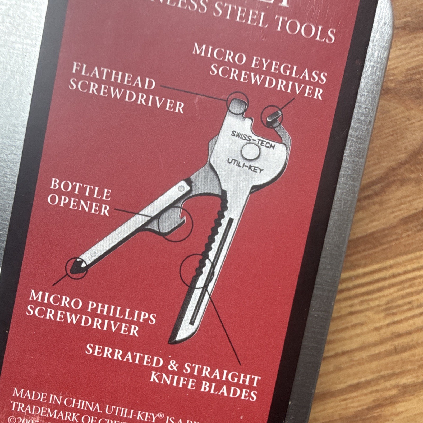 Utili-Key Pocket Warrior 6-Tool Stainless Multi-Tool w/ Bottle Opener Lanyard