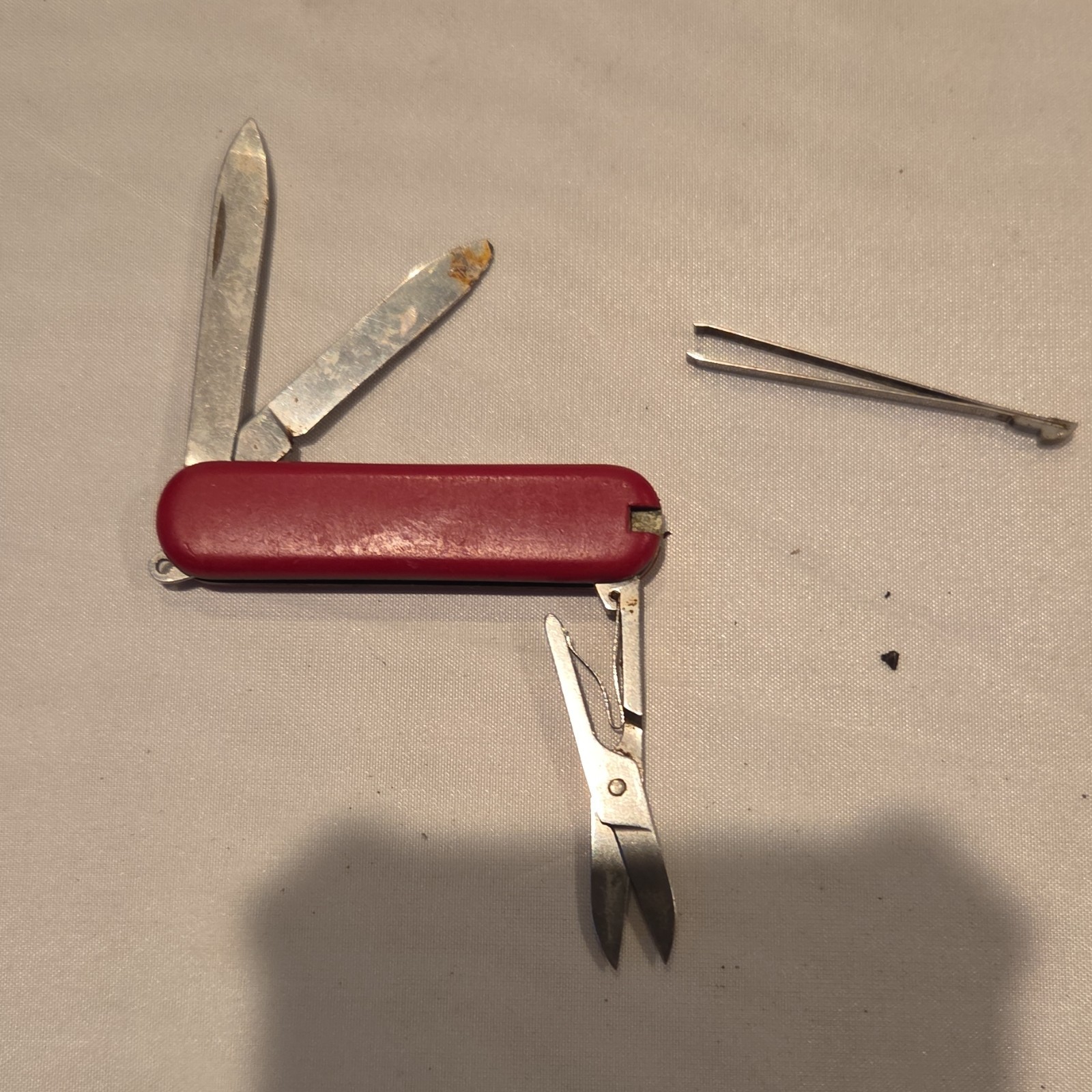 Victorinox Red Stainless Steel Multi-Tool Knife Scissors Nail File Tweezers