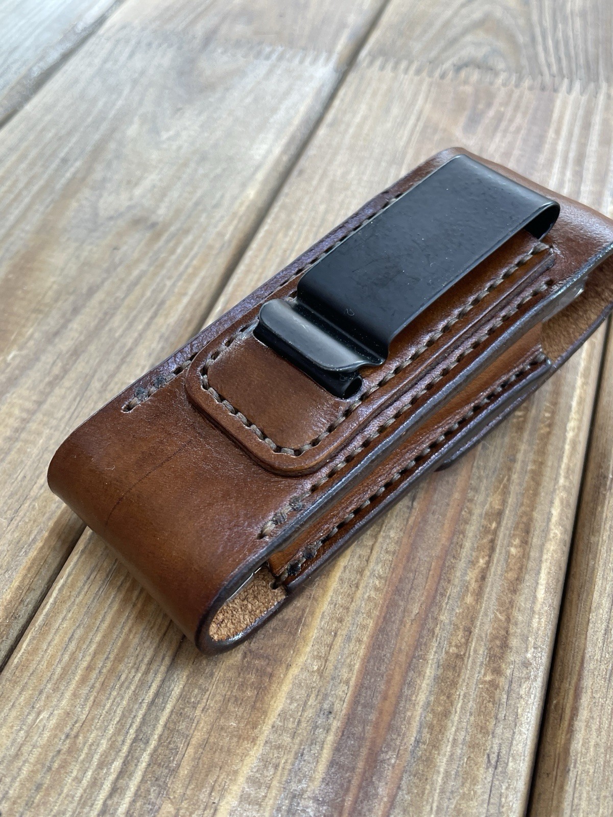 Leather Sheath for Victorinox SWISSTOOL SPIRIT With Belt clip