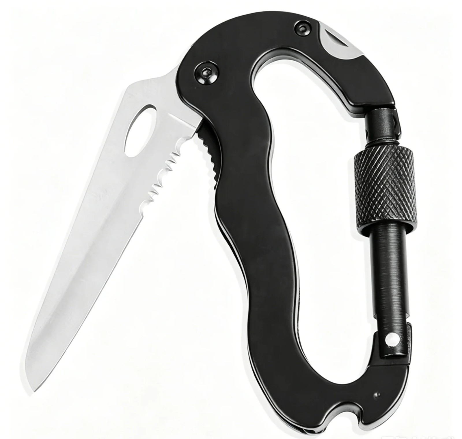 Survival Camping EDC Gear Multi-Tool Carabiner Keychain Key Holder Screwdriver