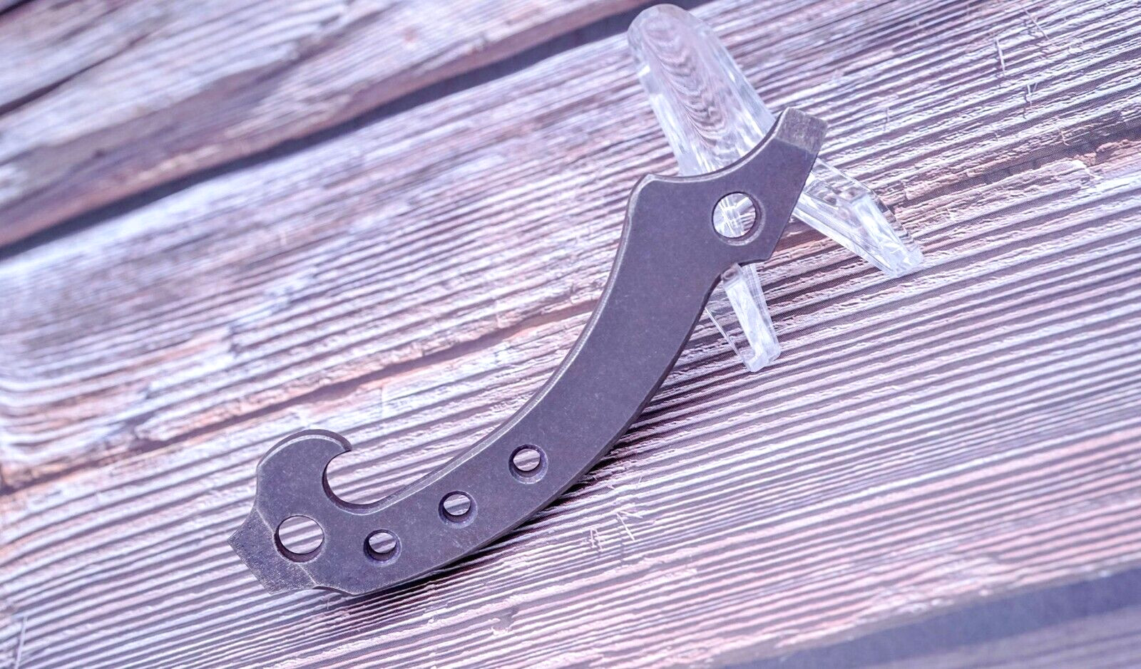 Tuffknives Laffer Curve Keychain-Bottle Opener-Pry Bar, Bronze Anodized Titanium